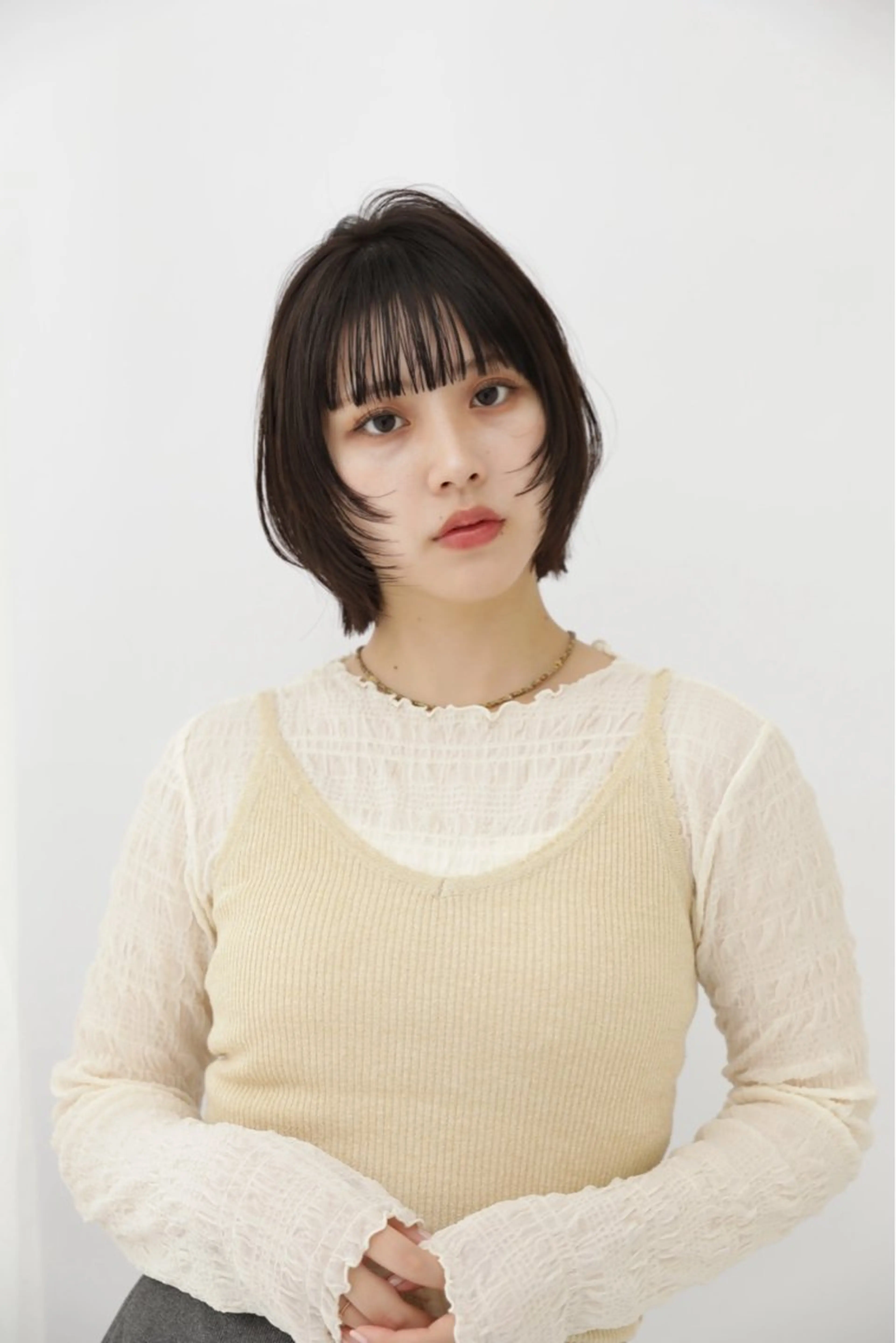 ショート カラー ボブレイヤー ボブ レイヤーカット ✨店長 鈴木輝✨のヘアスタイル