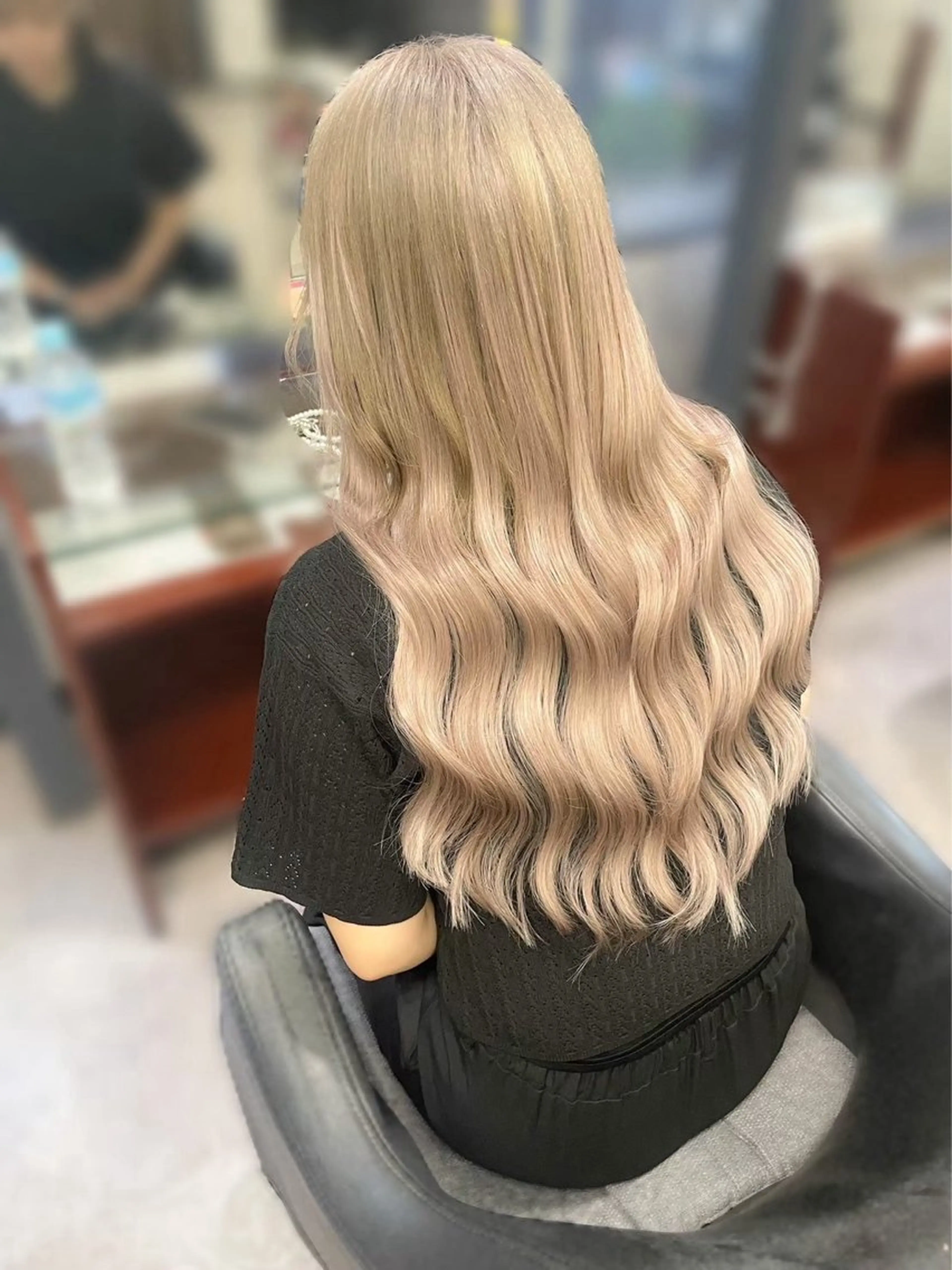 🍓巻き下ろし♡ウェーブ巻き🐈⬛の写真