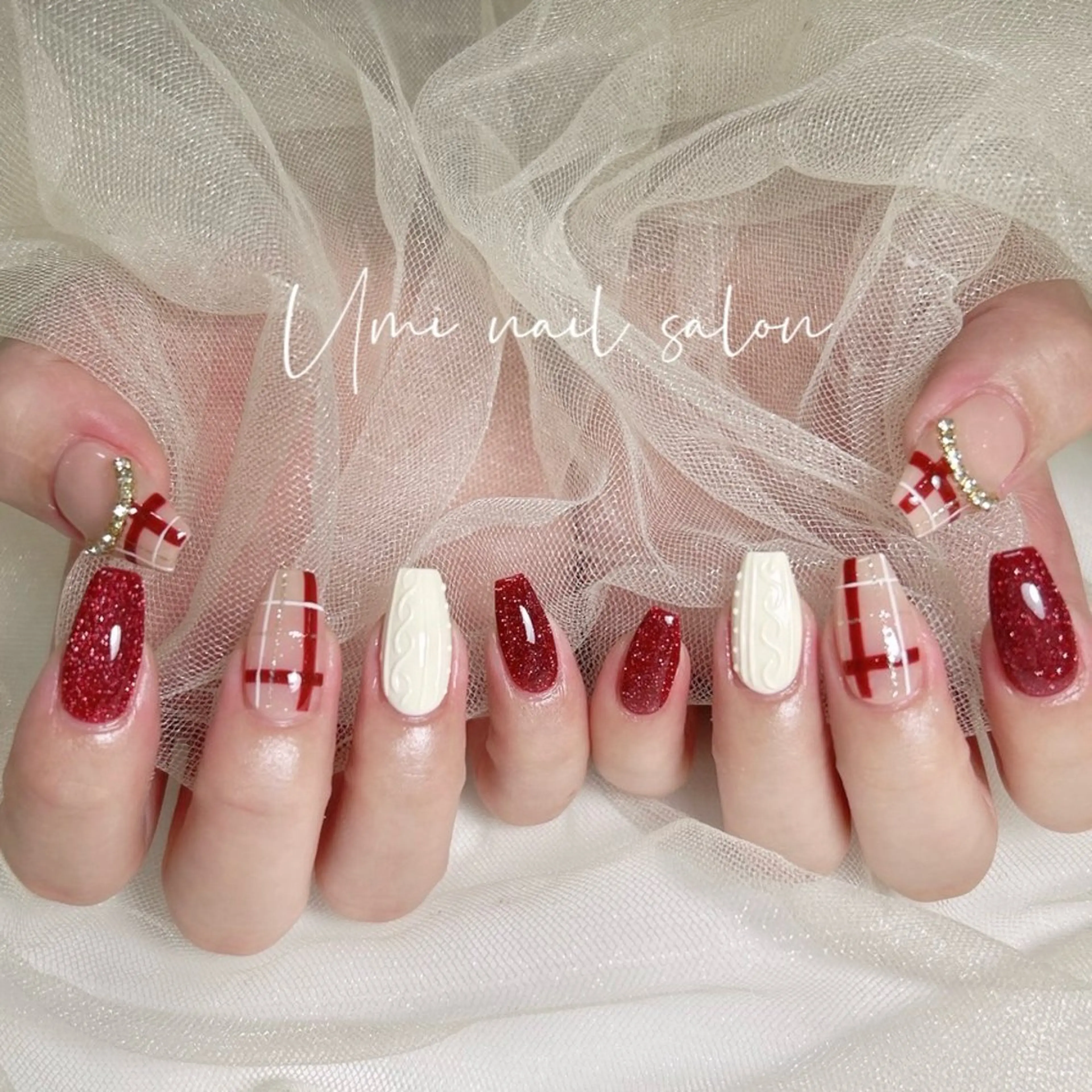 🎀【Hand】スカルプ長さだし+持ち込みデザイン14980 (時間内でアート、パーツ6本まで））🎀の写真