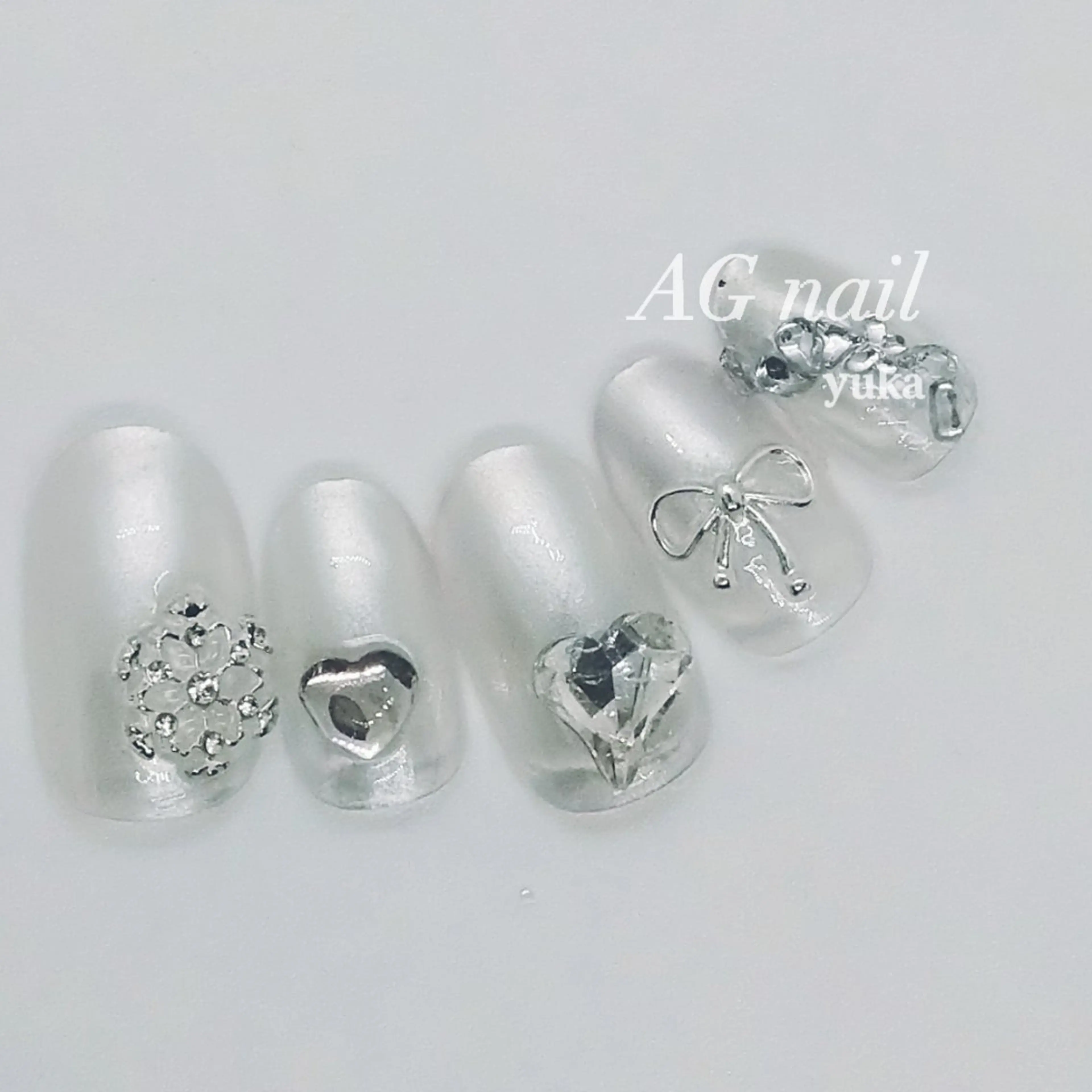 ネイル 成人式 AGnail 富永  /オフ込みフィルインのネイルデザイン