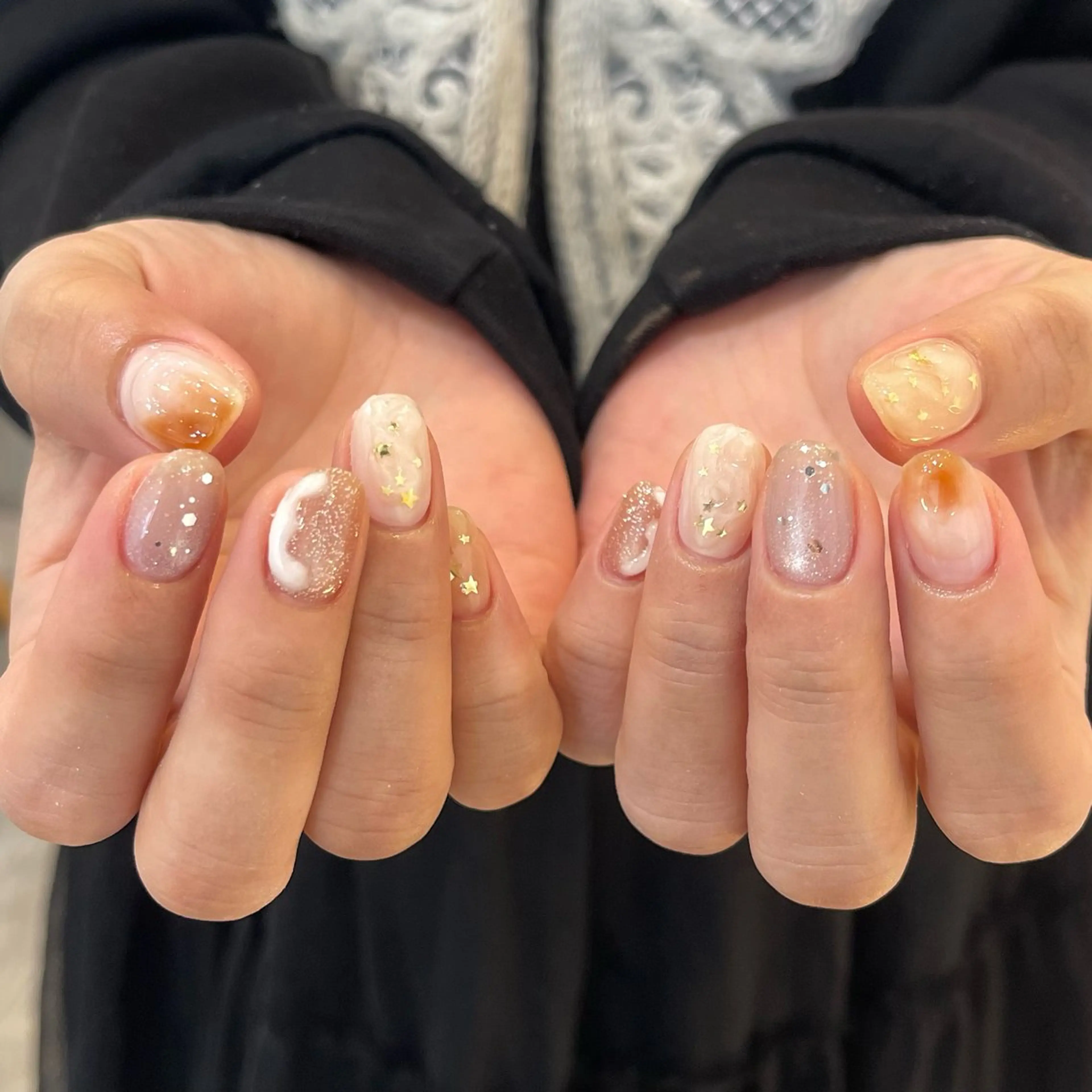 ネイル ニュアンスネイル ぷっくりネイル ハンドネイル Coco. nのネイルデザイン