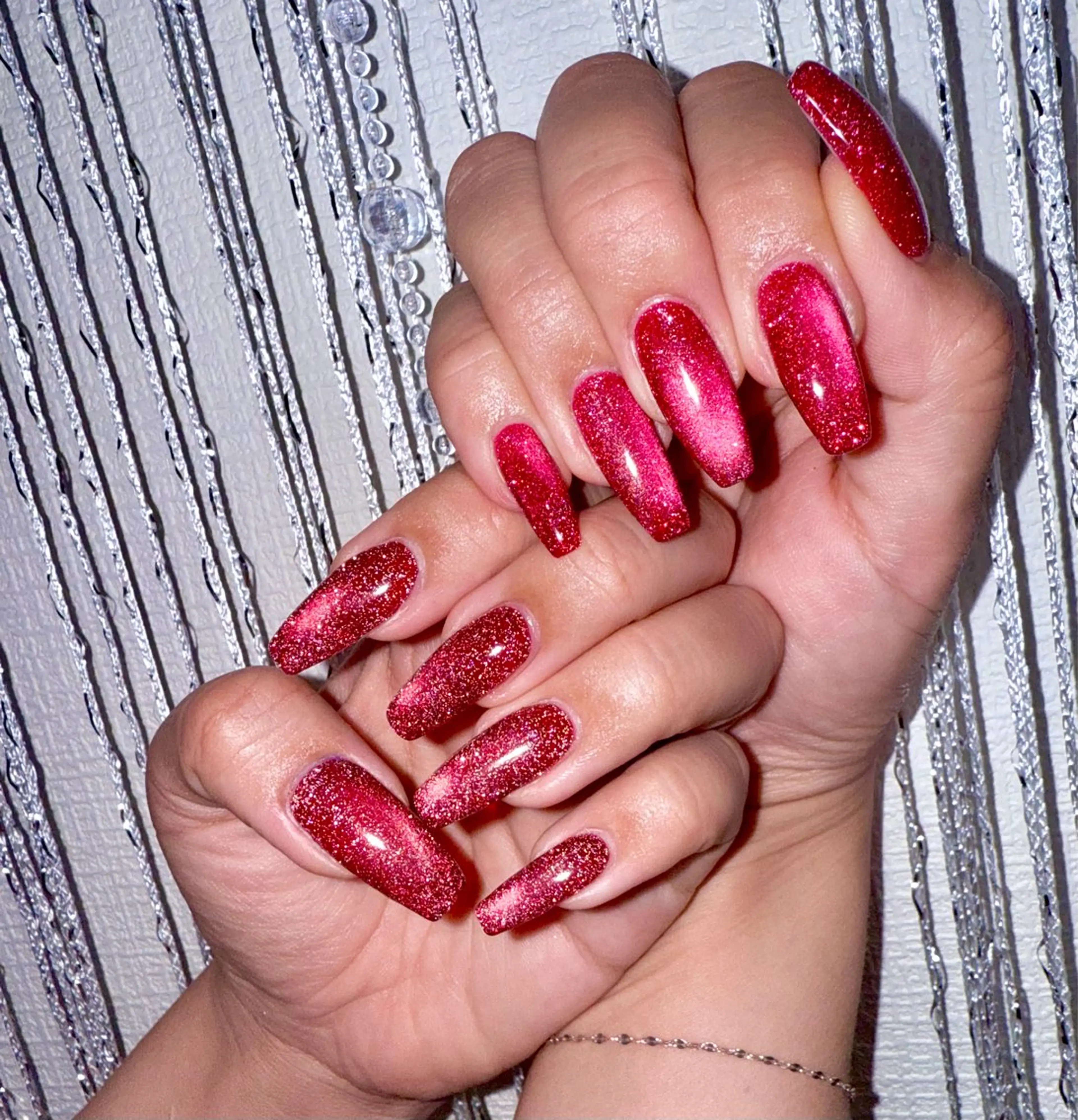 【オフ込ok】マグネットネイル＋10本長さ出し(チップのみ)【hand】の写真