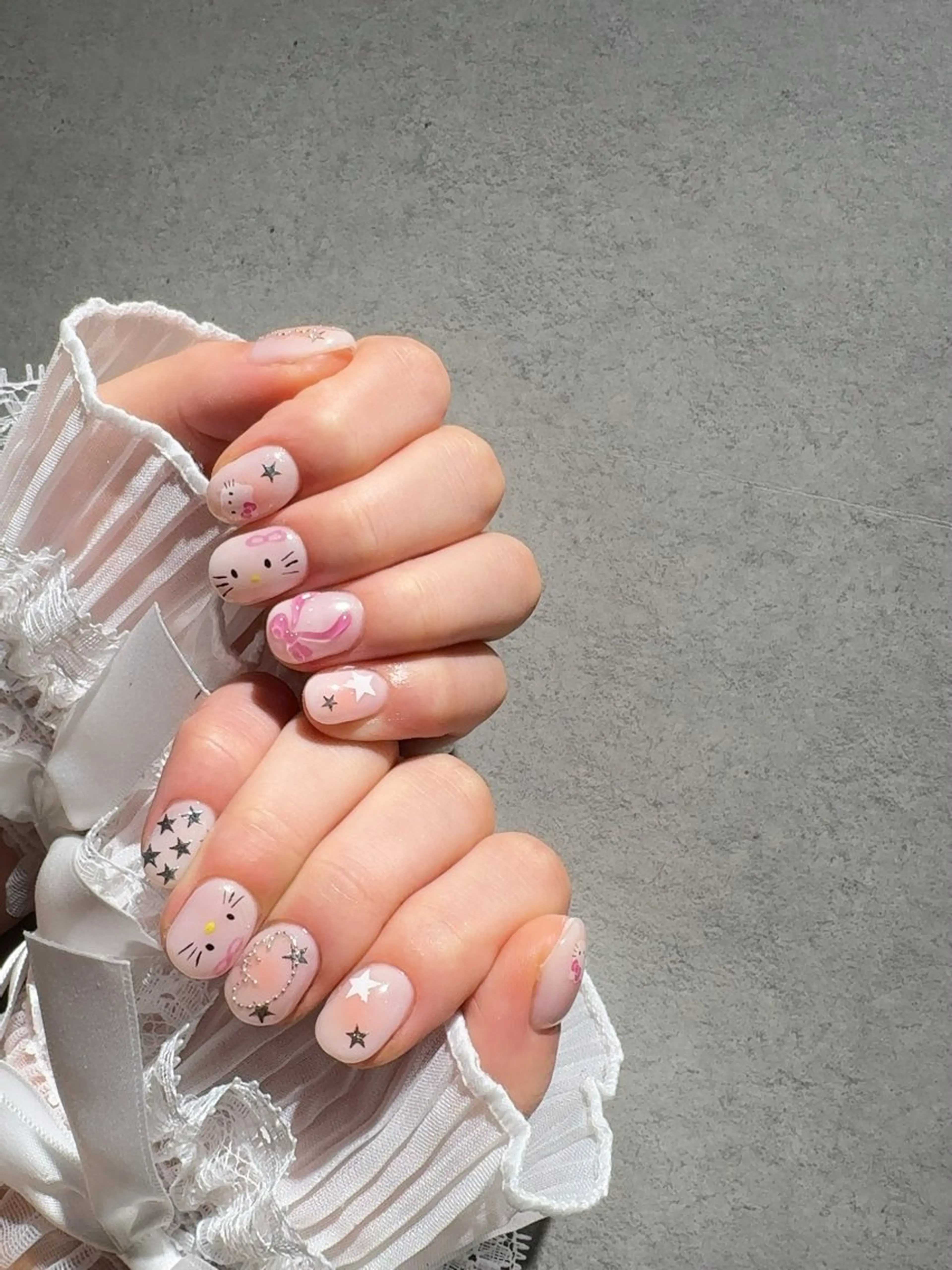 ネイル I-nailロング /ワンホン/キラキラのネイルデザイン