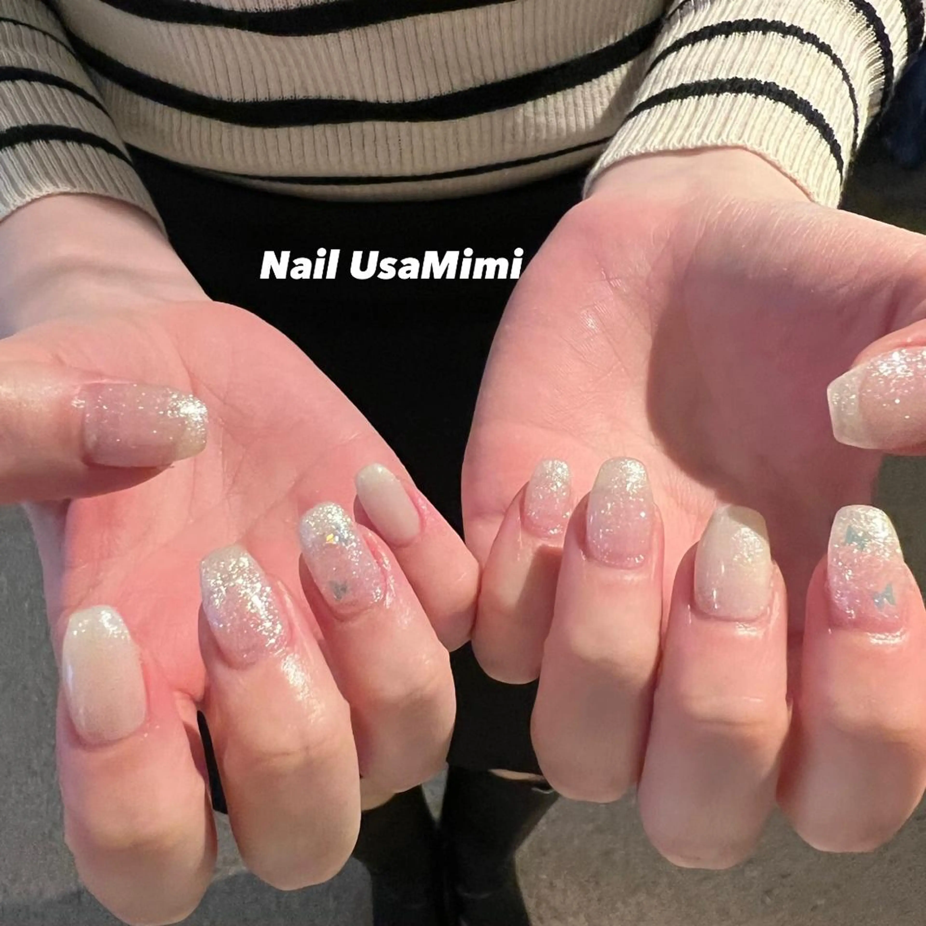 ネイル フットネイル ジェルネイル マグネットネイル 持ち込み ニュアンスネイル 本町ネイルNail UsaMimiのネイルデザイン