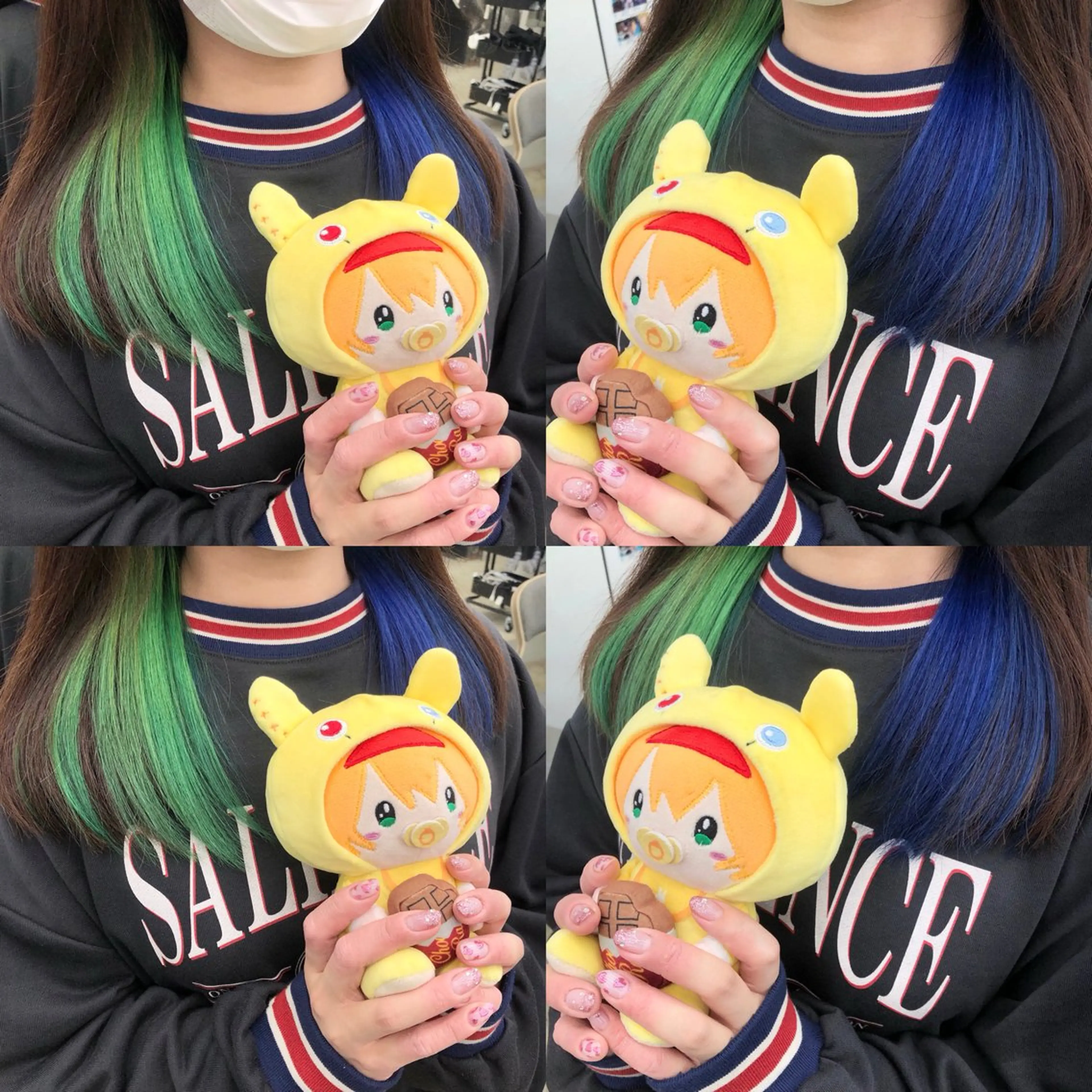 セミロング カラー 推しカラー✨ オタク美容師ユウカのヘアスタイル