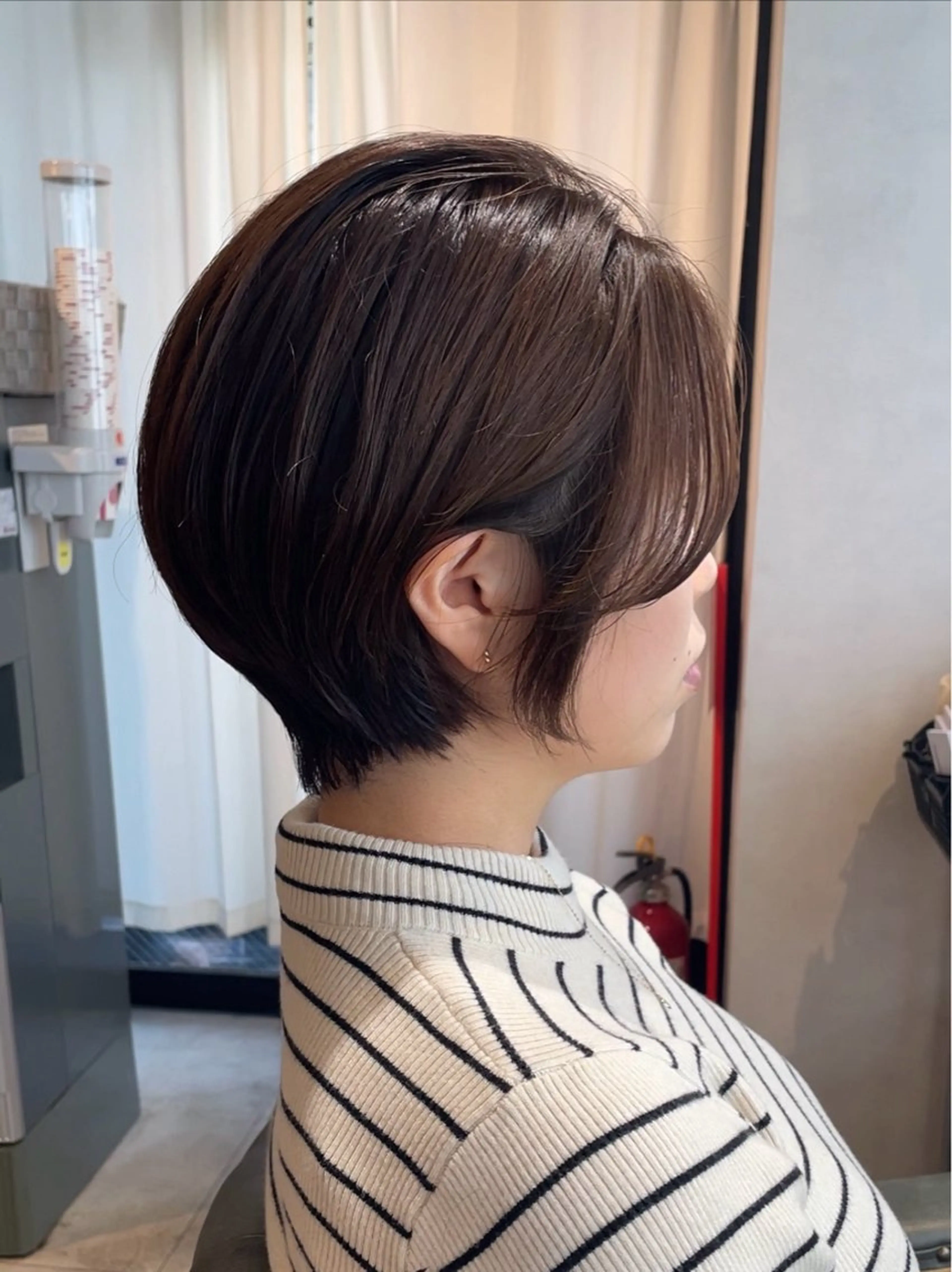 ショート カット ヘアカラー トリートメント 日比崚介🍀 おくれげ小顔カットのヘアスタイル