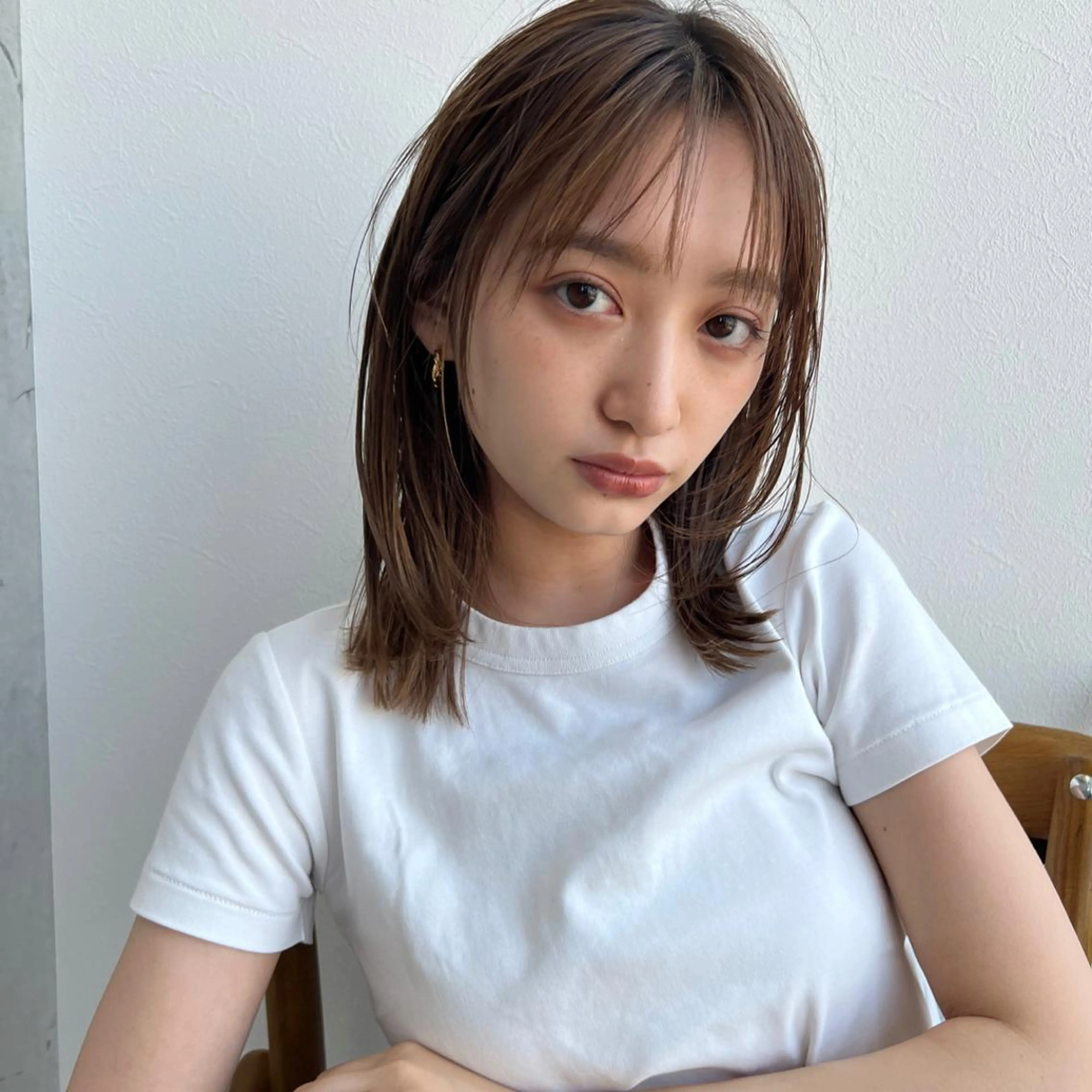 ミディアム カラー ミディアムレイヤー レイヤーカット カット ヘアカラー トリートメント 【完全マンツー 恵比寿】佐藤 翔のヘアスタイル
