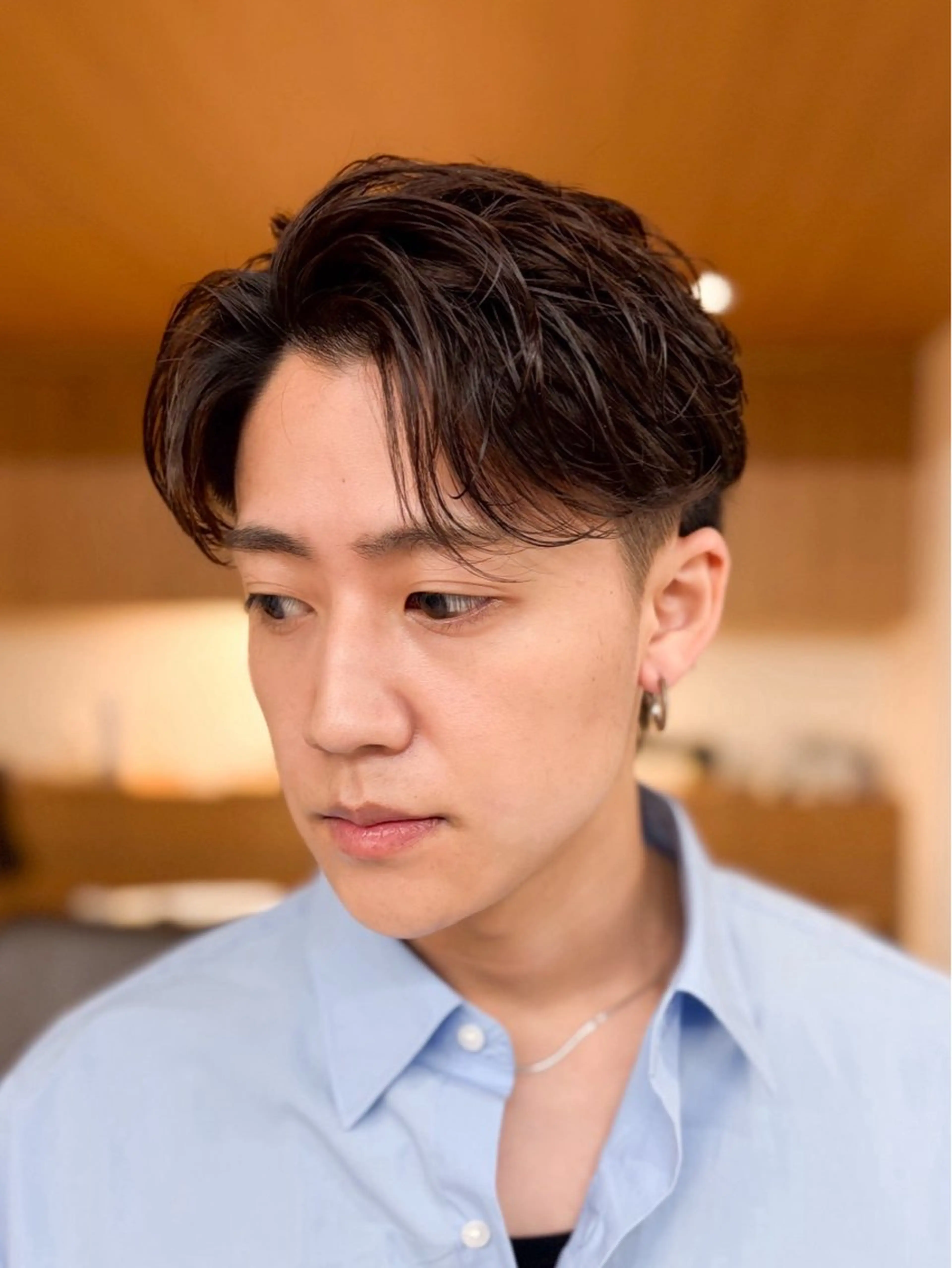 ショート パーマ メンズ センターパート職人 柏/メンズ/ ハルキのヘアスタイル