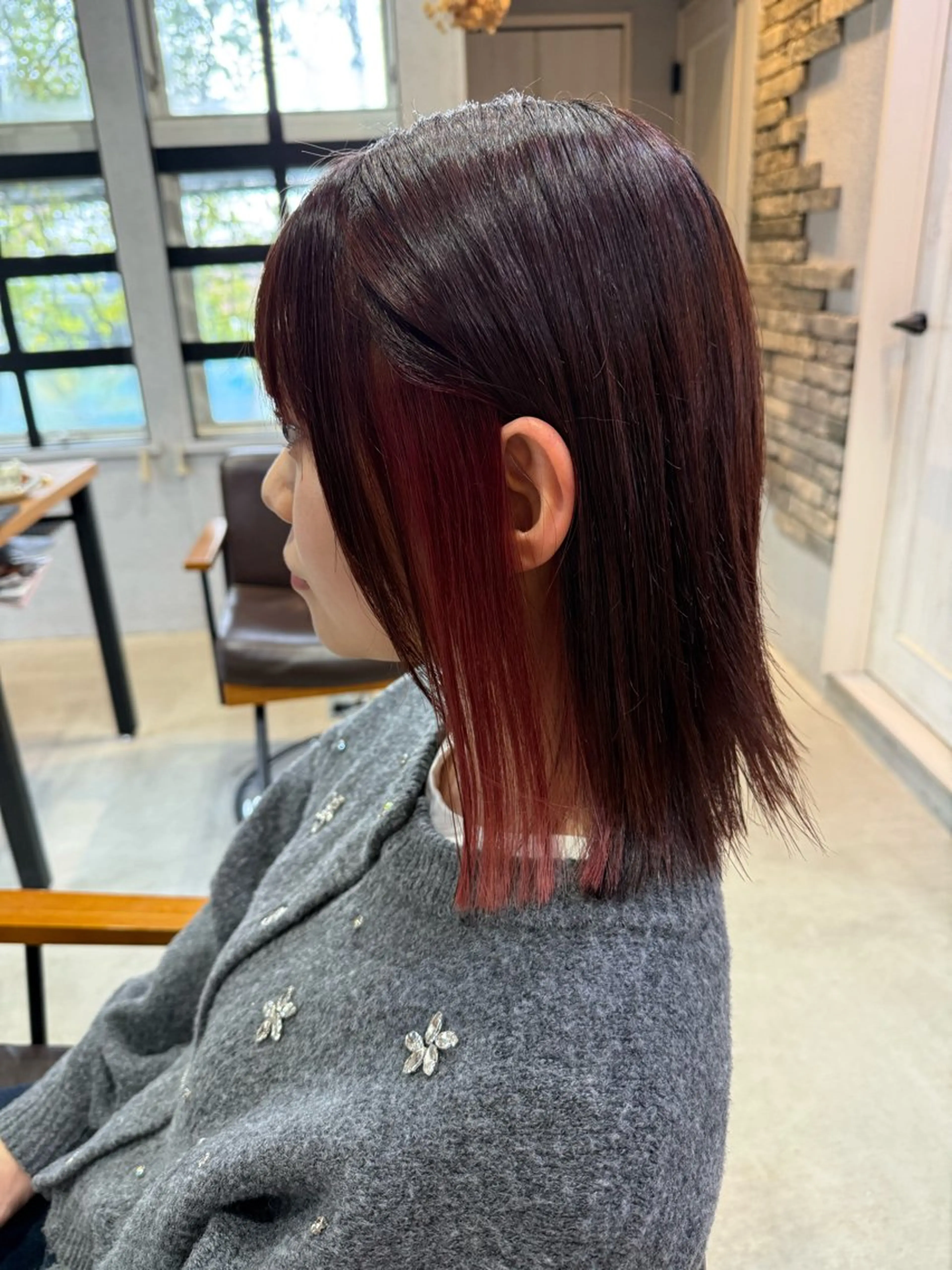 ミディアム カラー トリートメント ブリーチ特化 コンテスト優勝サロンのヘアスタイル