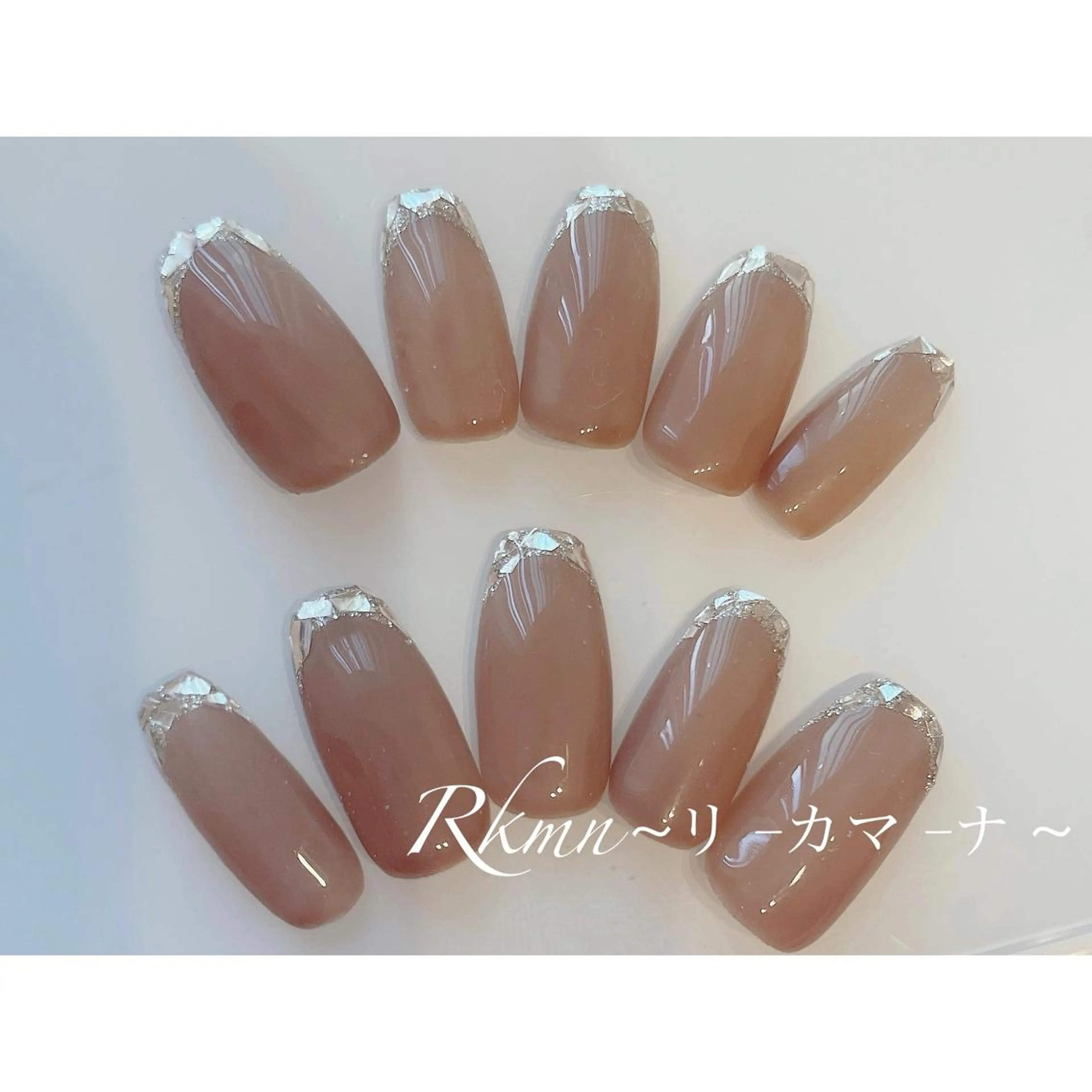 ネイル アートネイル フレンチネイル ガラスフレンチ ワンカラーネイル 春ネイル ハンドネイル フットネイル ハンドケア Rkmn ~リ-カマ-ナ~のネイルデザイン