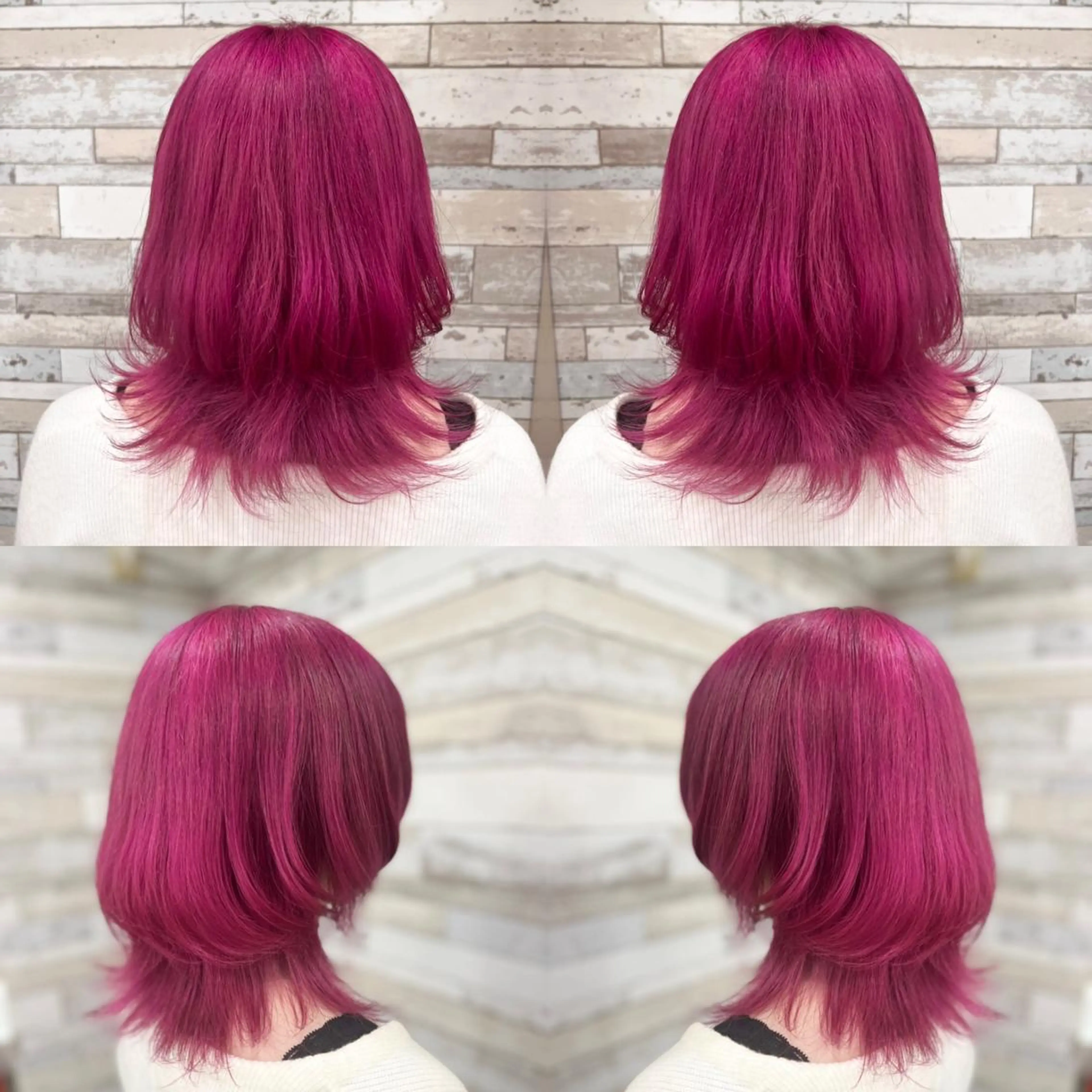 ミディアム カラー ヘアカラー トリートメント 🌈推し色派手髪 ハイトーンShinのヘアスタイル