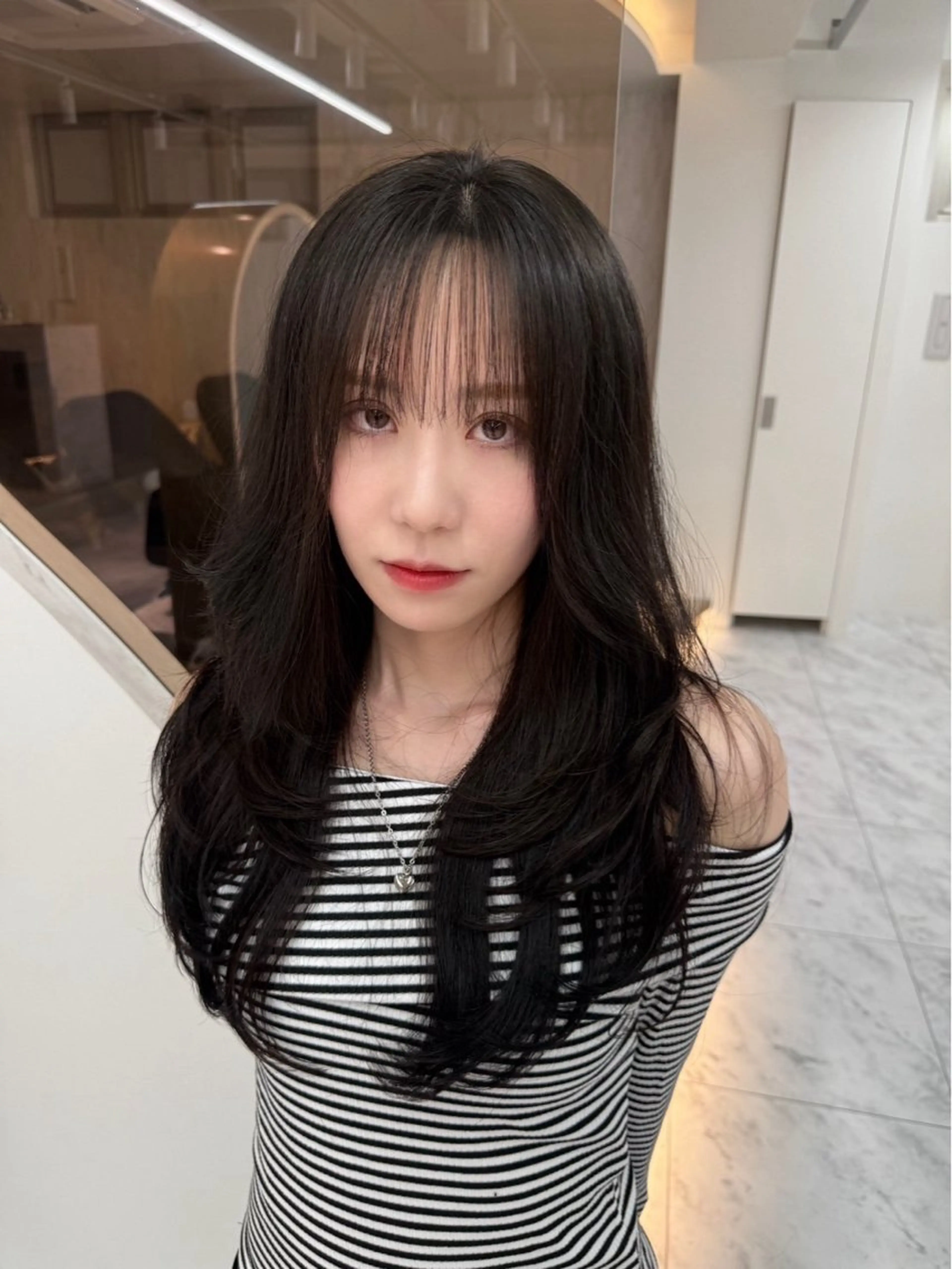 ロング レイヤーカット 🇰🇷祝斗🇰🇷 /韓国ボブ/レイヤーのヘアスタイル