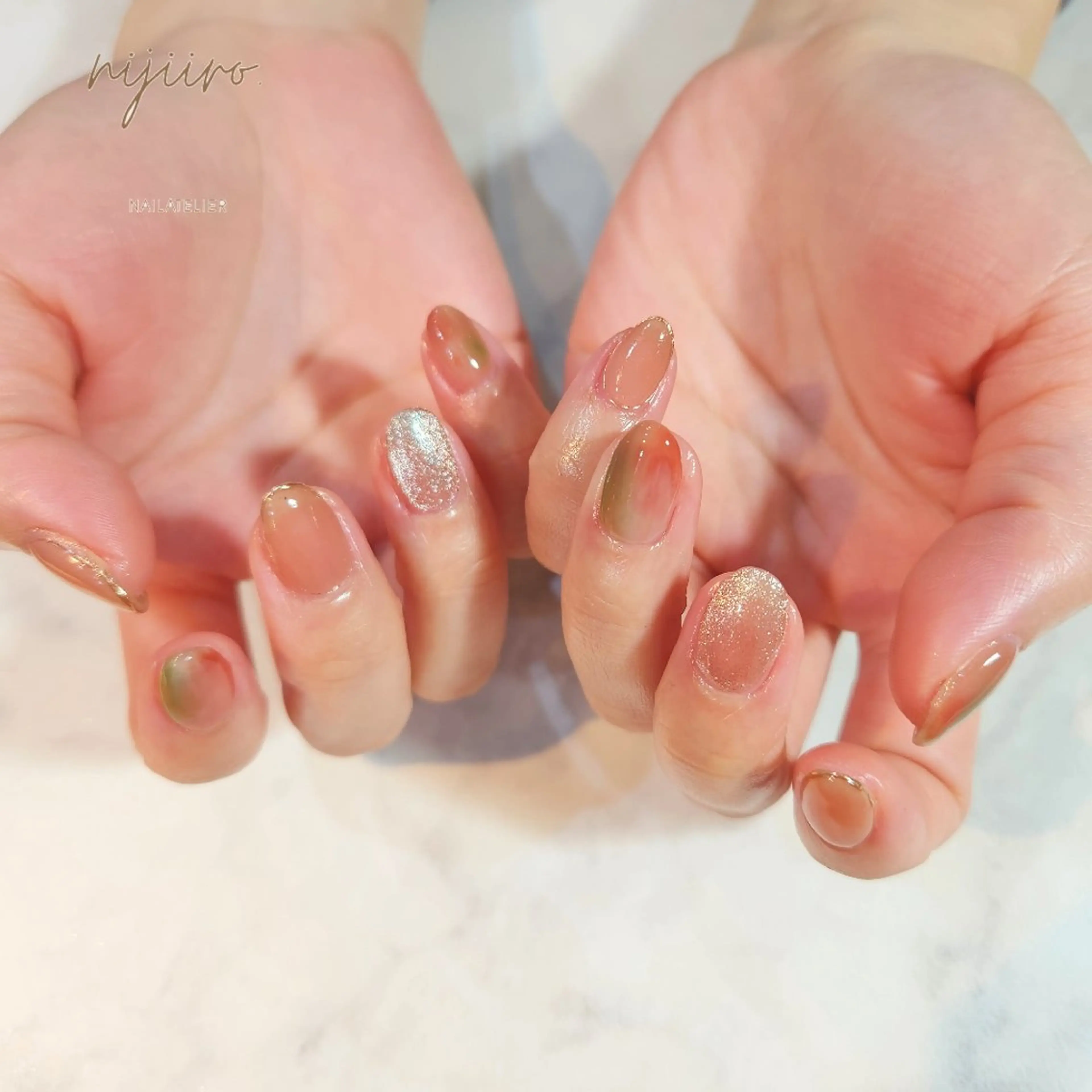 ネイル ハンドネイル nailatelier nijiiro.所属・nijiiro🌈 サトウのネイルデザイン