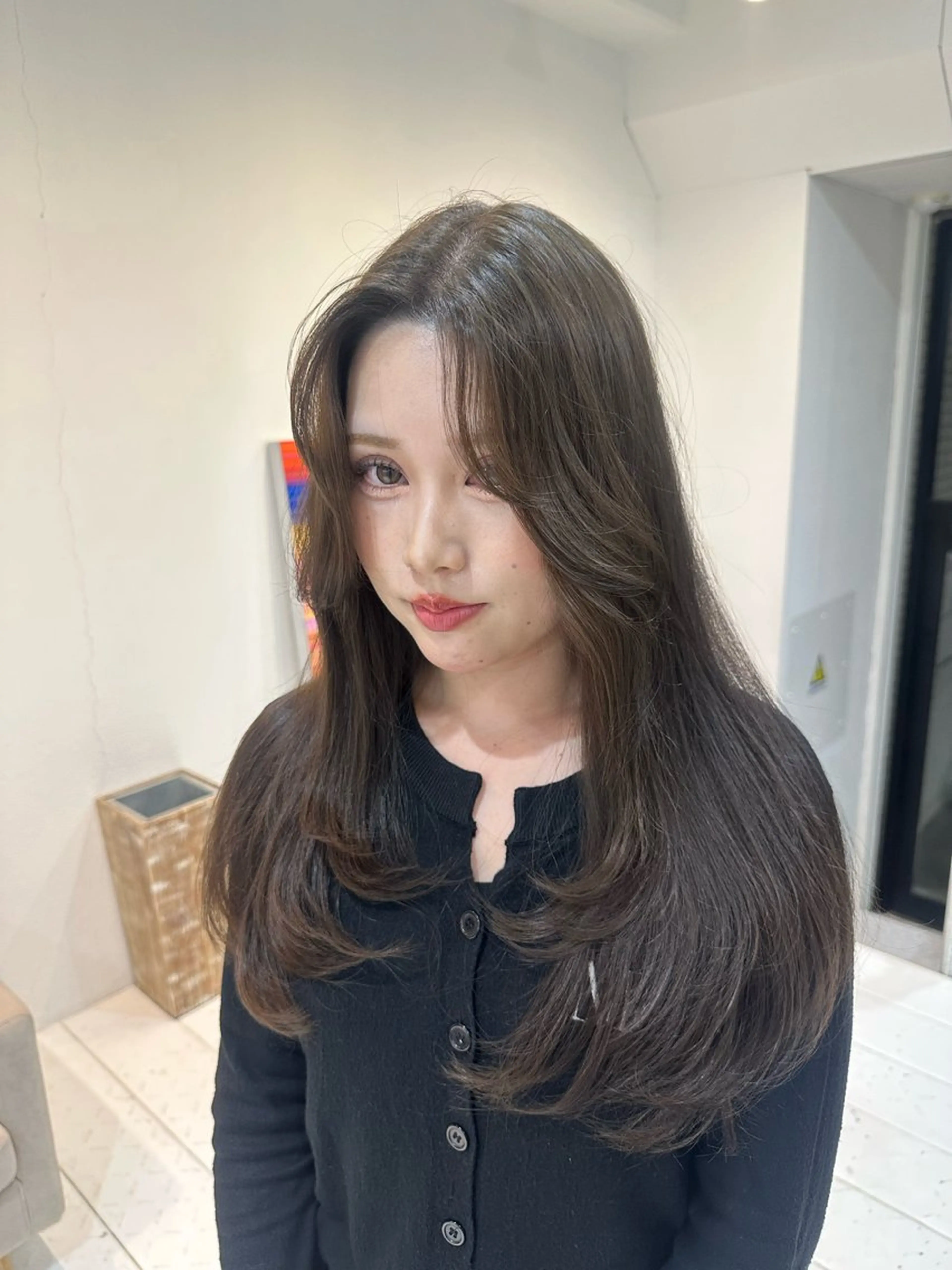 ロング カラー ブリーチ 透明感カラー ブリーチなしカラー オリーブカラー 髪質改善 ヘアカラー トリートメント 🪐ブリーチ/y2k ヘア🪐HARUKAのヘアスタイル