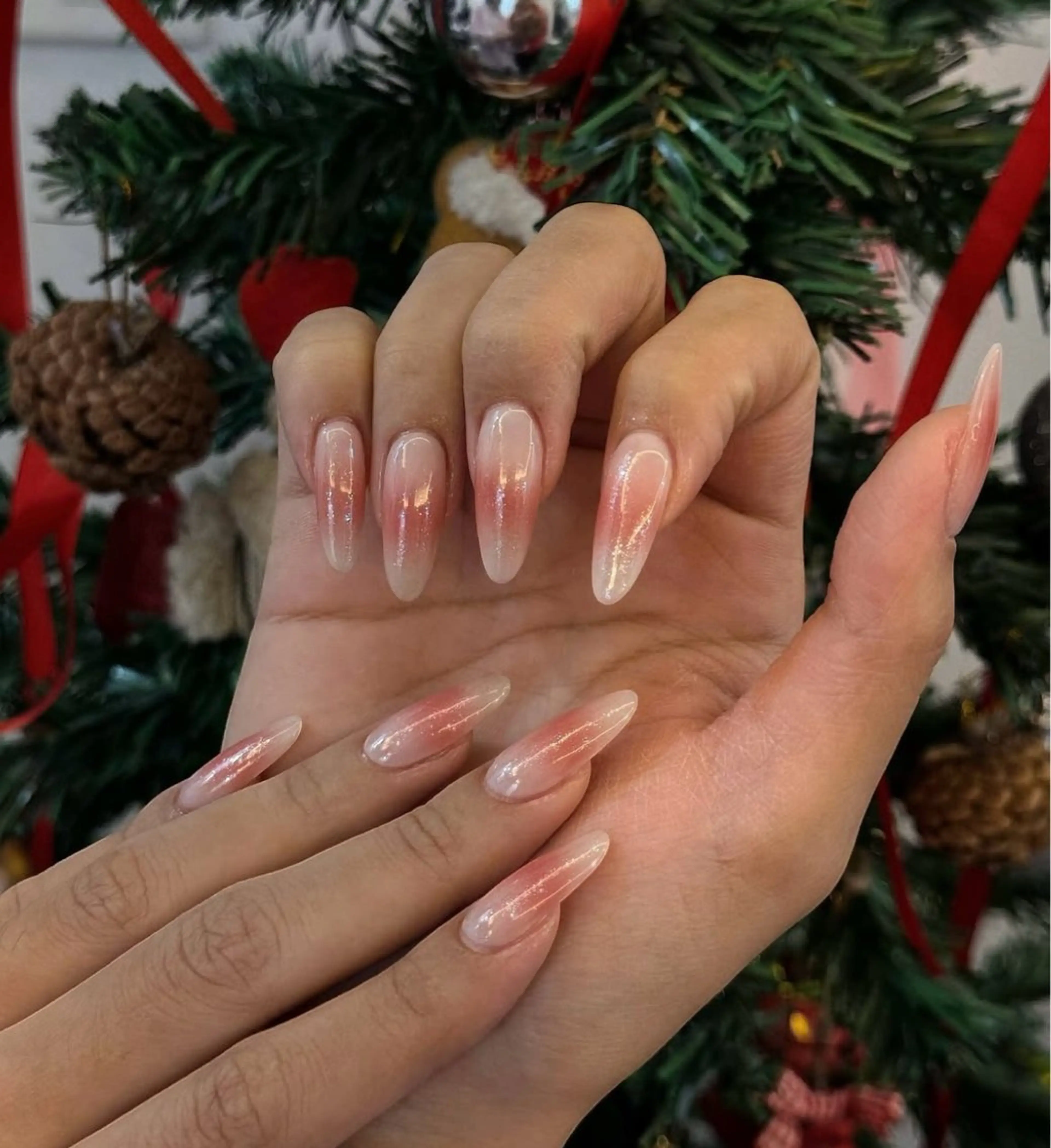 ネイル アートネイル オーロラネイル ブルー チークネイル フットネイル ハンドネイル NAILS168 新大久保店のネイルデザイン