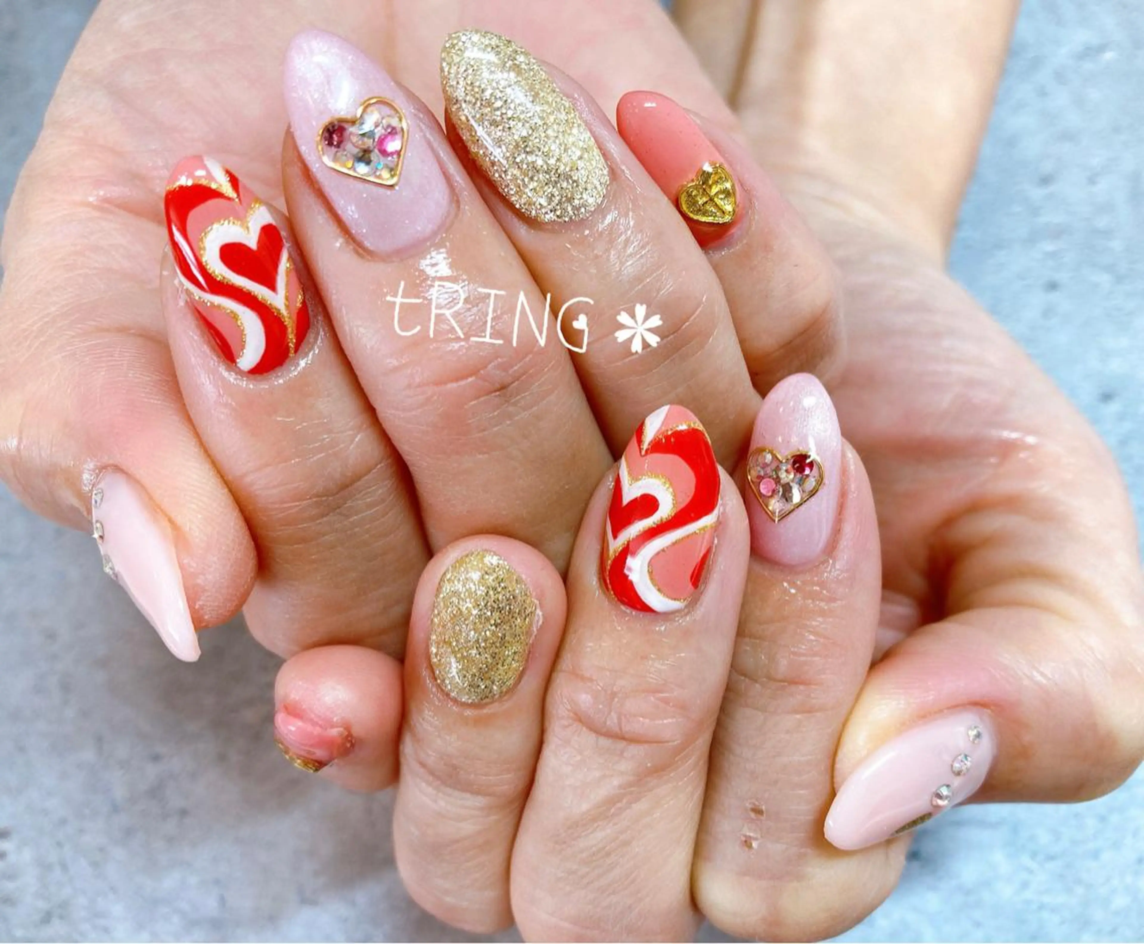 ネイル ハンドネイル tRING＊ しいの木台のネイルデザイン