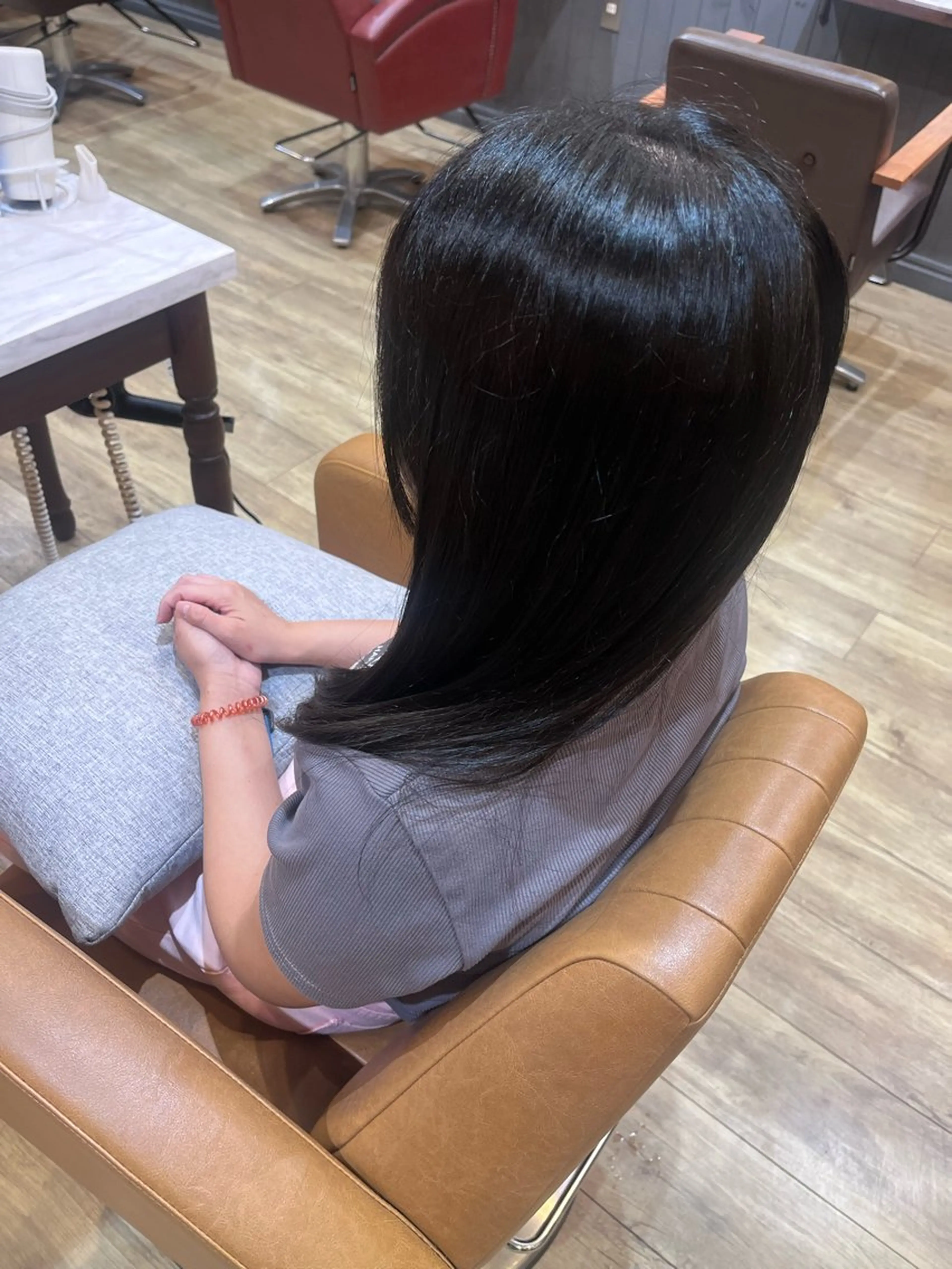 セミロング カラー 学生 Kasahara Akariのヘアスタイル