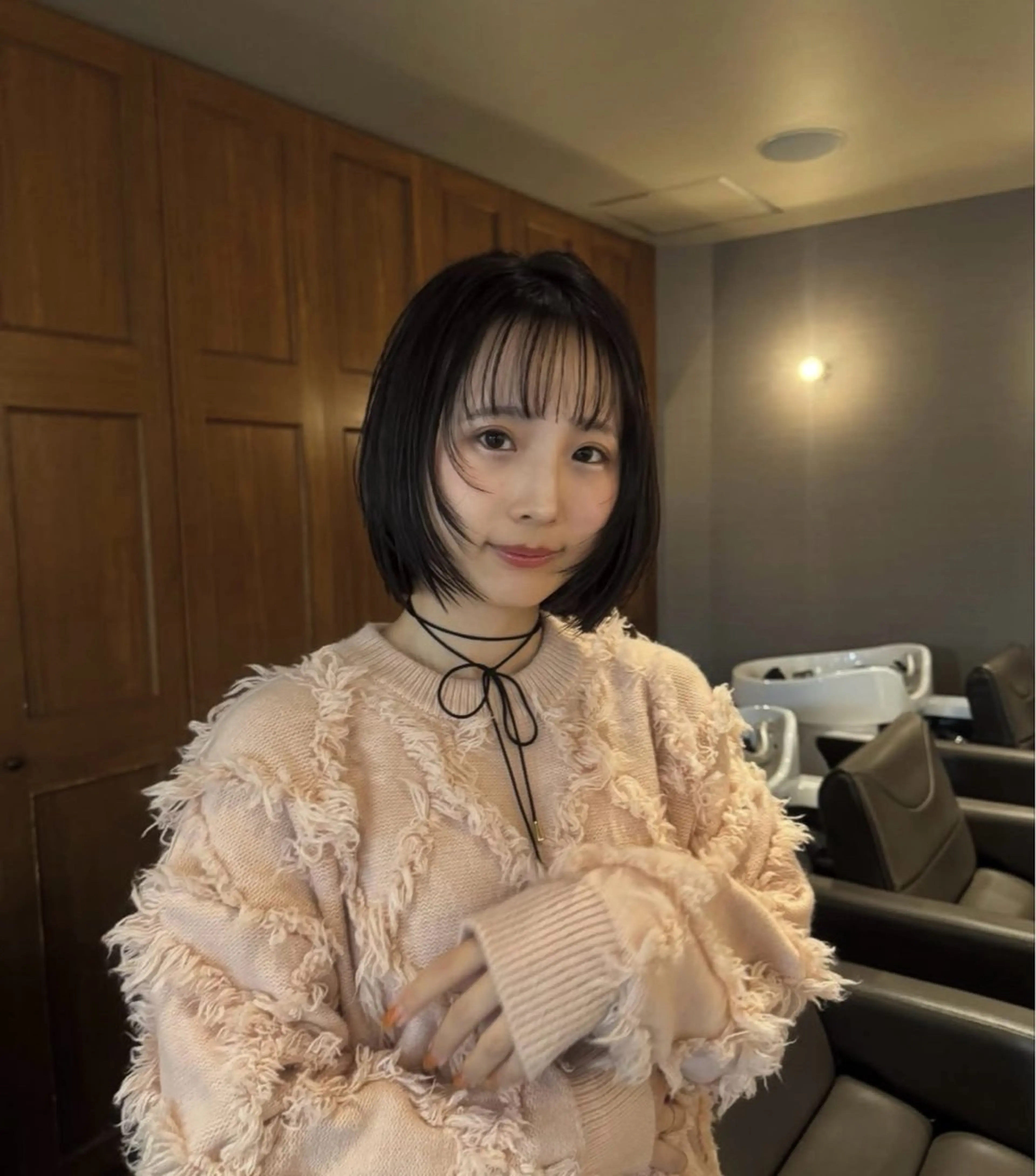 ショート カット 縮毛矯正 トリートメント ボブ×レイヤーカット 艶髪🇰🇷中山蓮のヘアスタイル