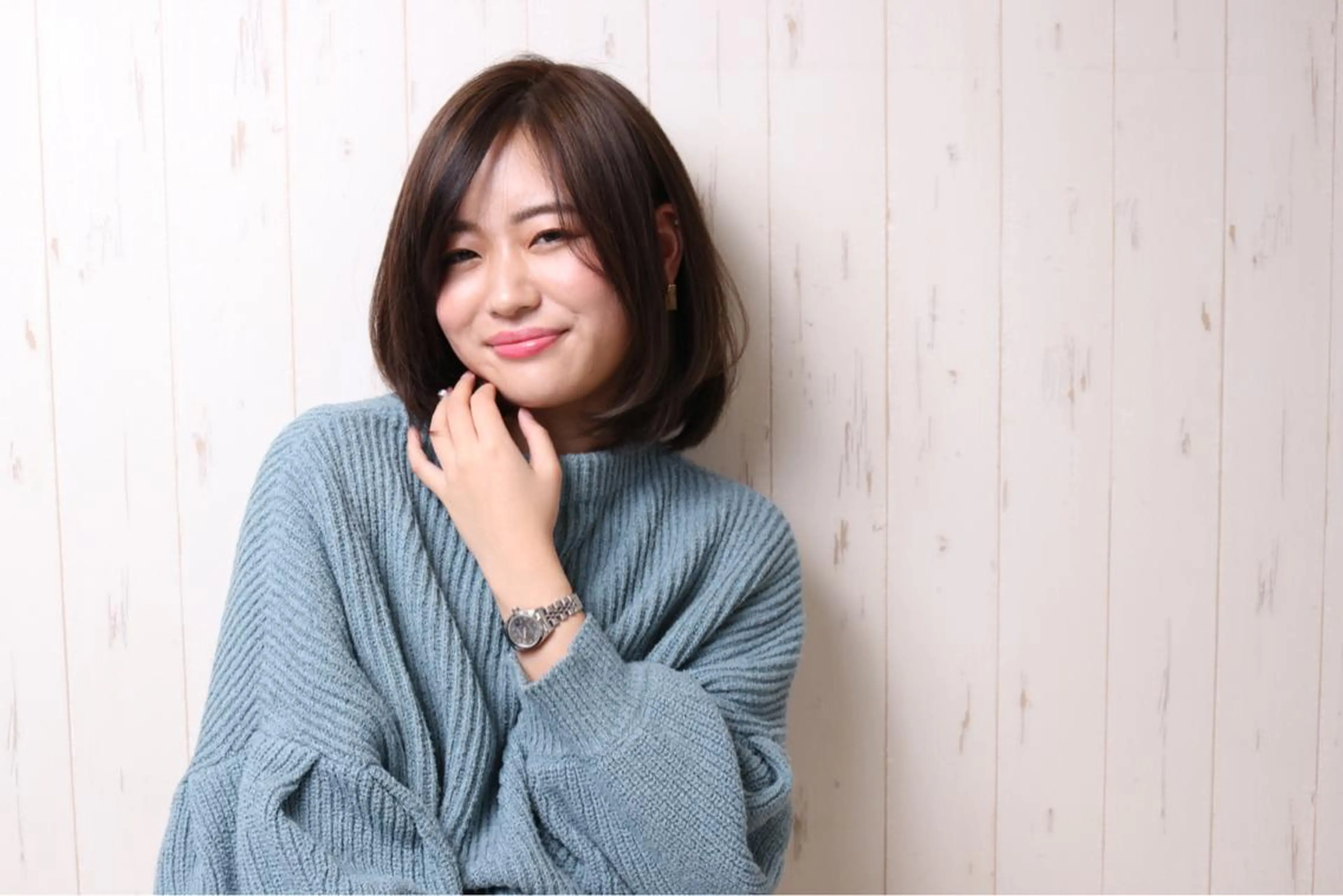 ミディアム カラー ボブ KAIzen. tomoのヘアスタイル