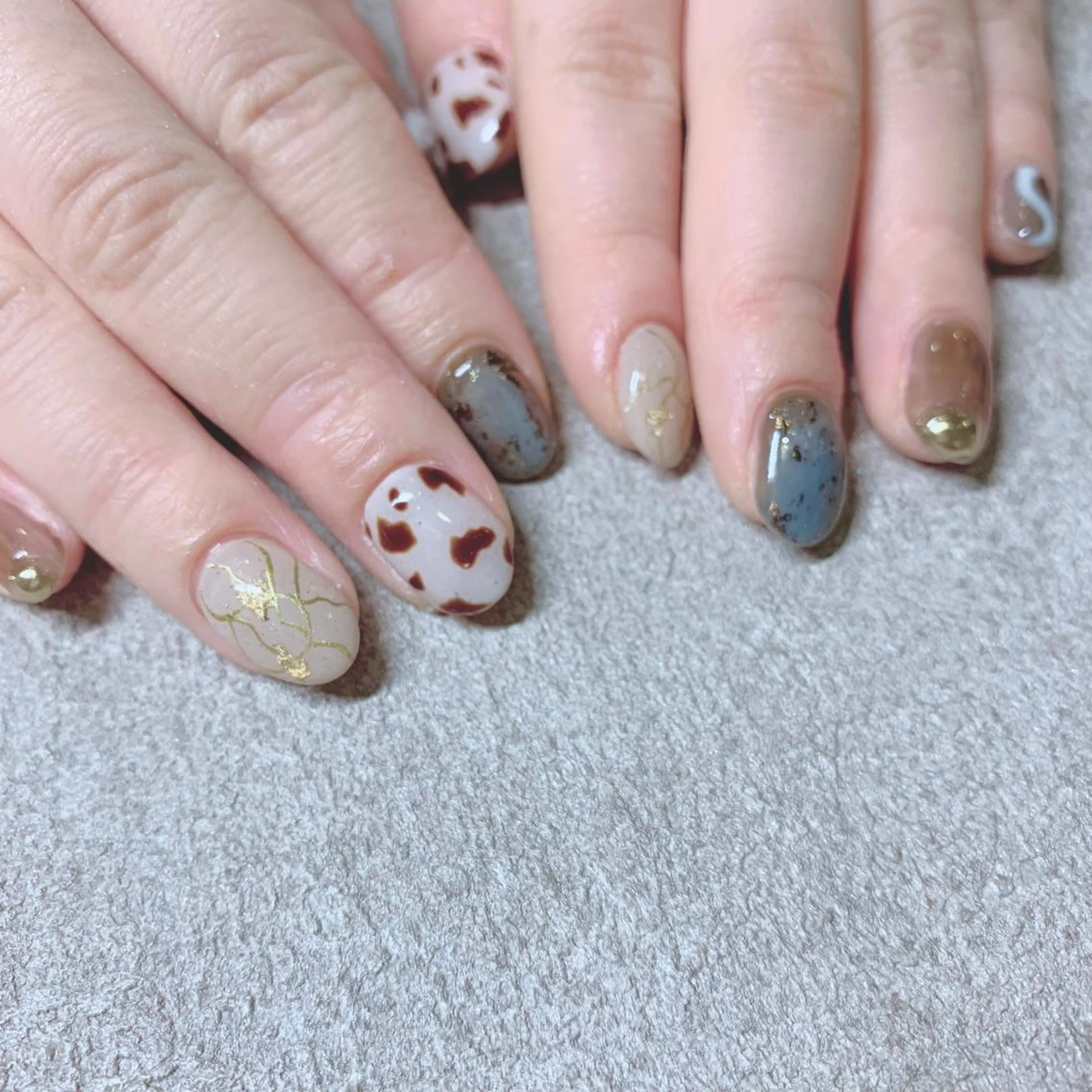 カラー ネイル ハンドネイル Cozy_ ilumのネイルデザイン