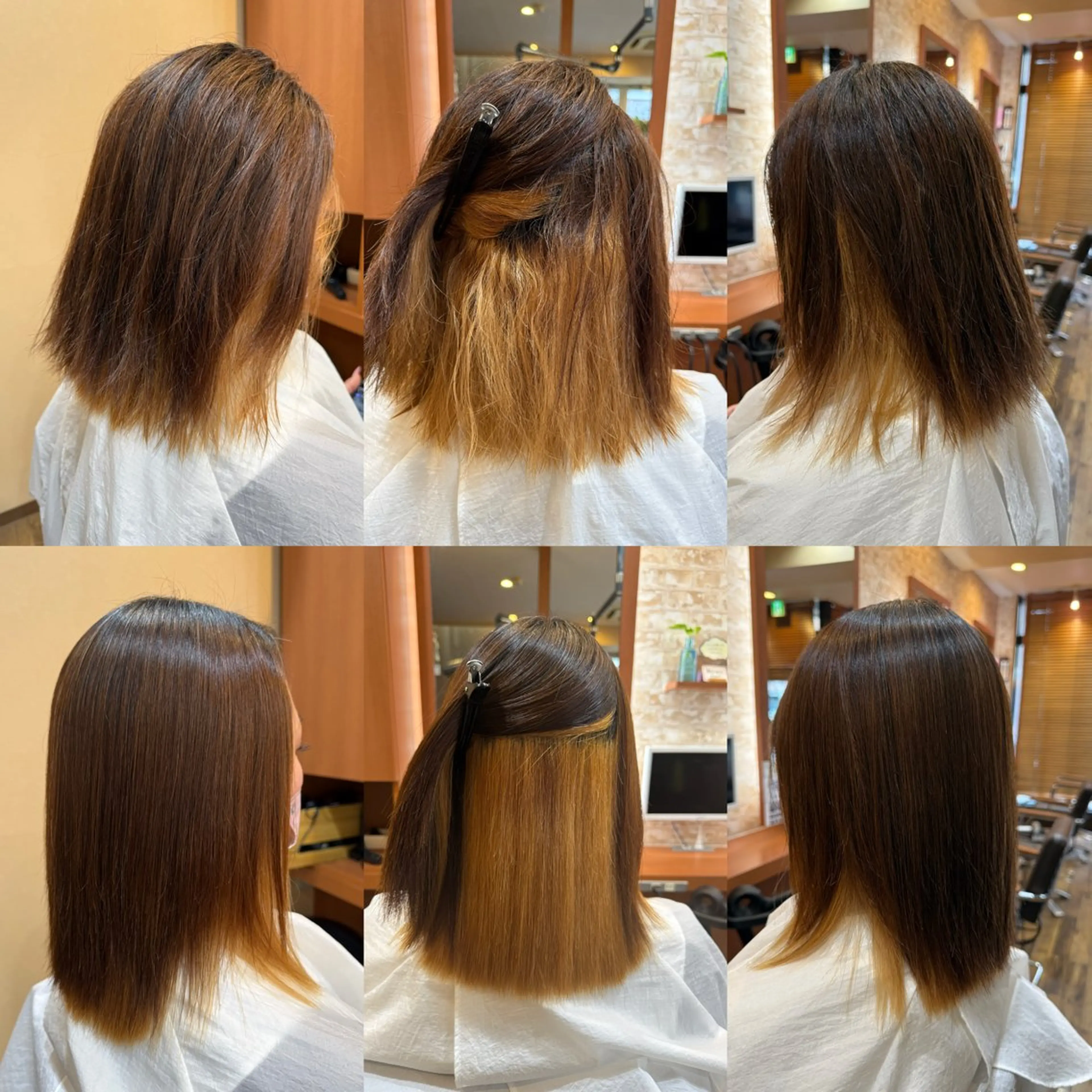 ミディアム 縮毛矯正 山口 博司のヘアスタイル