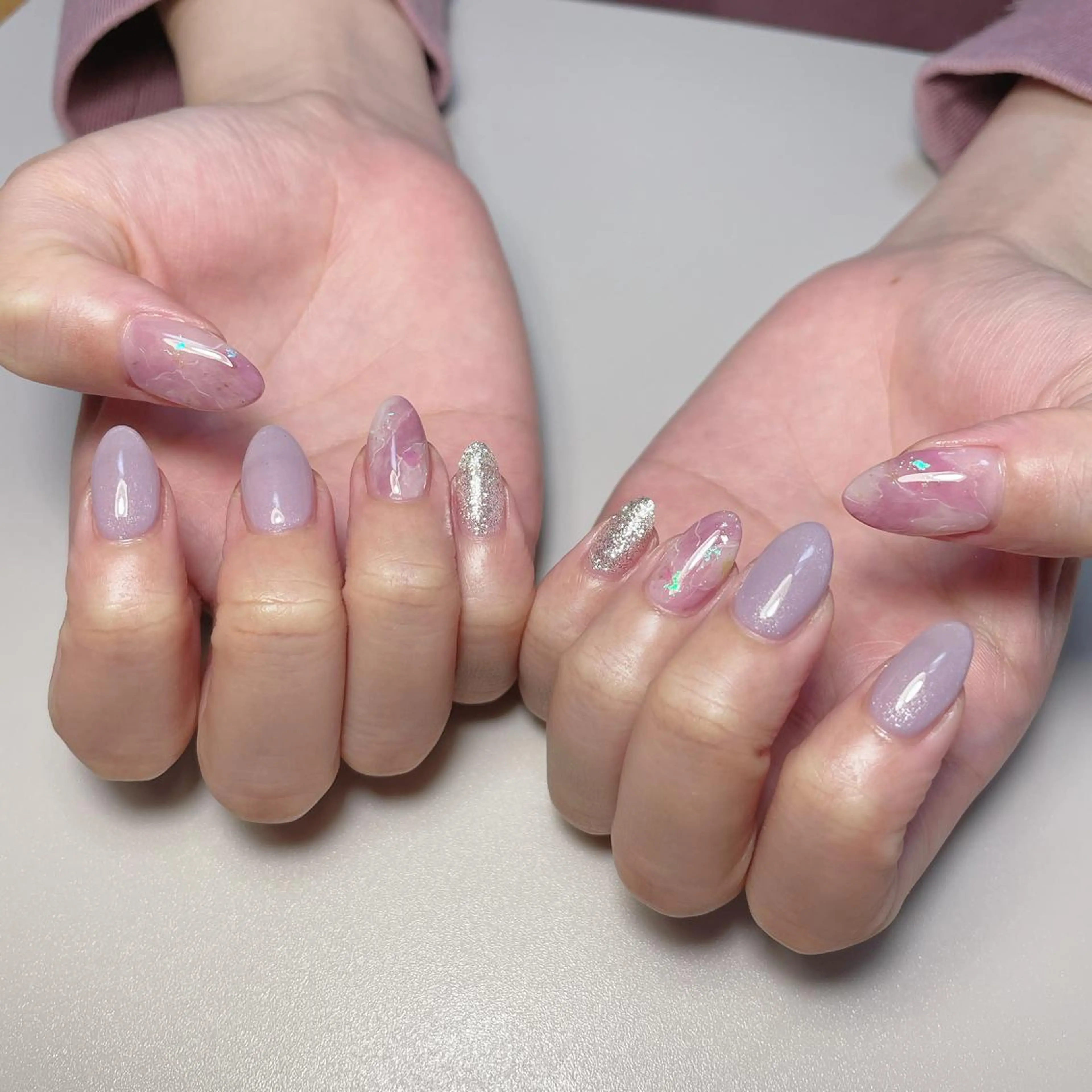 ネイル アートネイル 大理石ネイル(マーブル) ハンドネイル kipinail 川﨑えりかのネイルデザイン