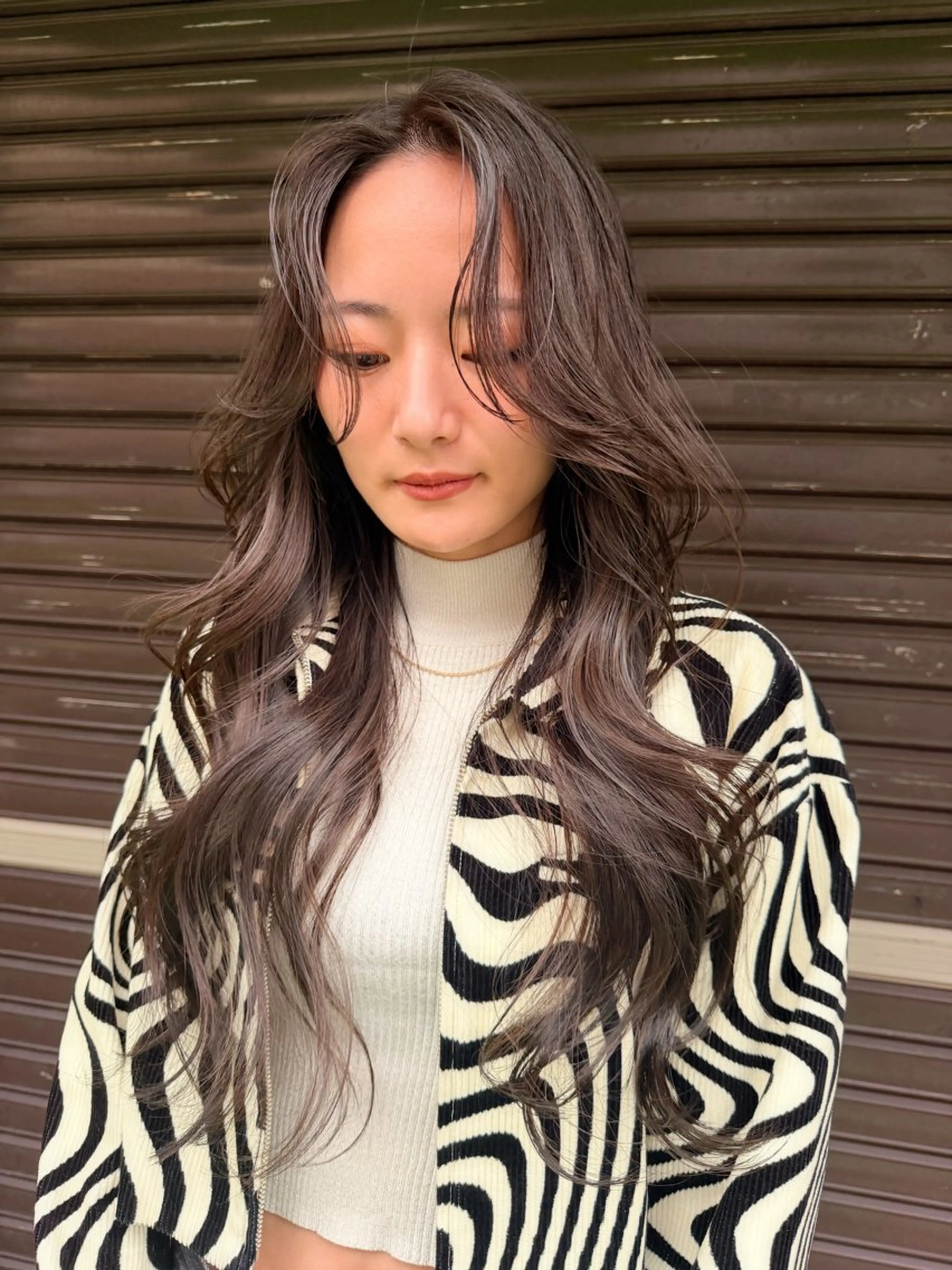 セミロング カラー レイヤーカット カット ヘアカラー トリートメント AiM 大名　似合わせカットのヘアスタイル