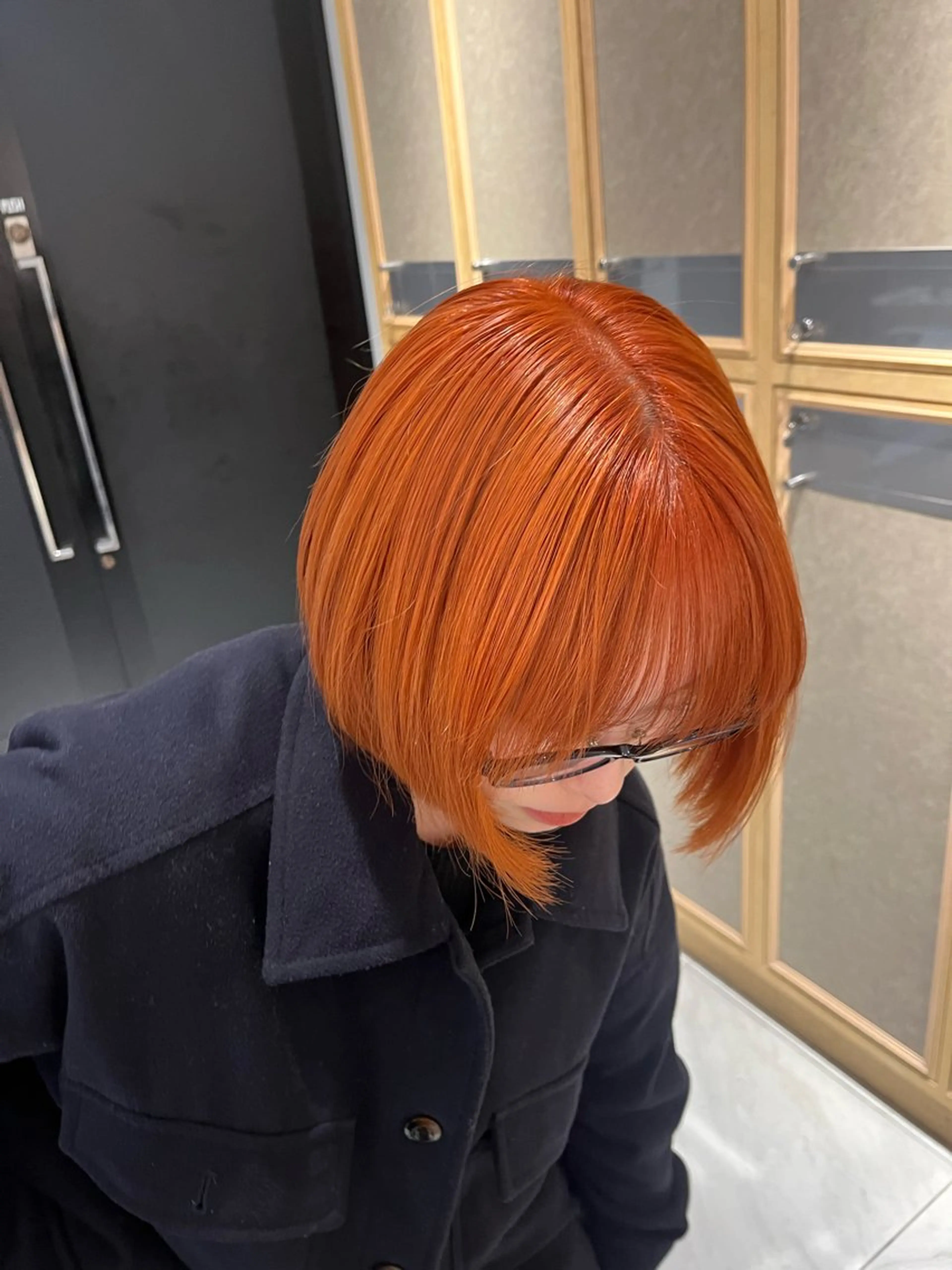 ショート ヘアカラー トリートメント ナミ🩶暗髪/暖色 ❤️/透明感/縮毛のヘアスタイル