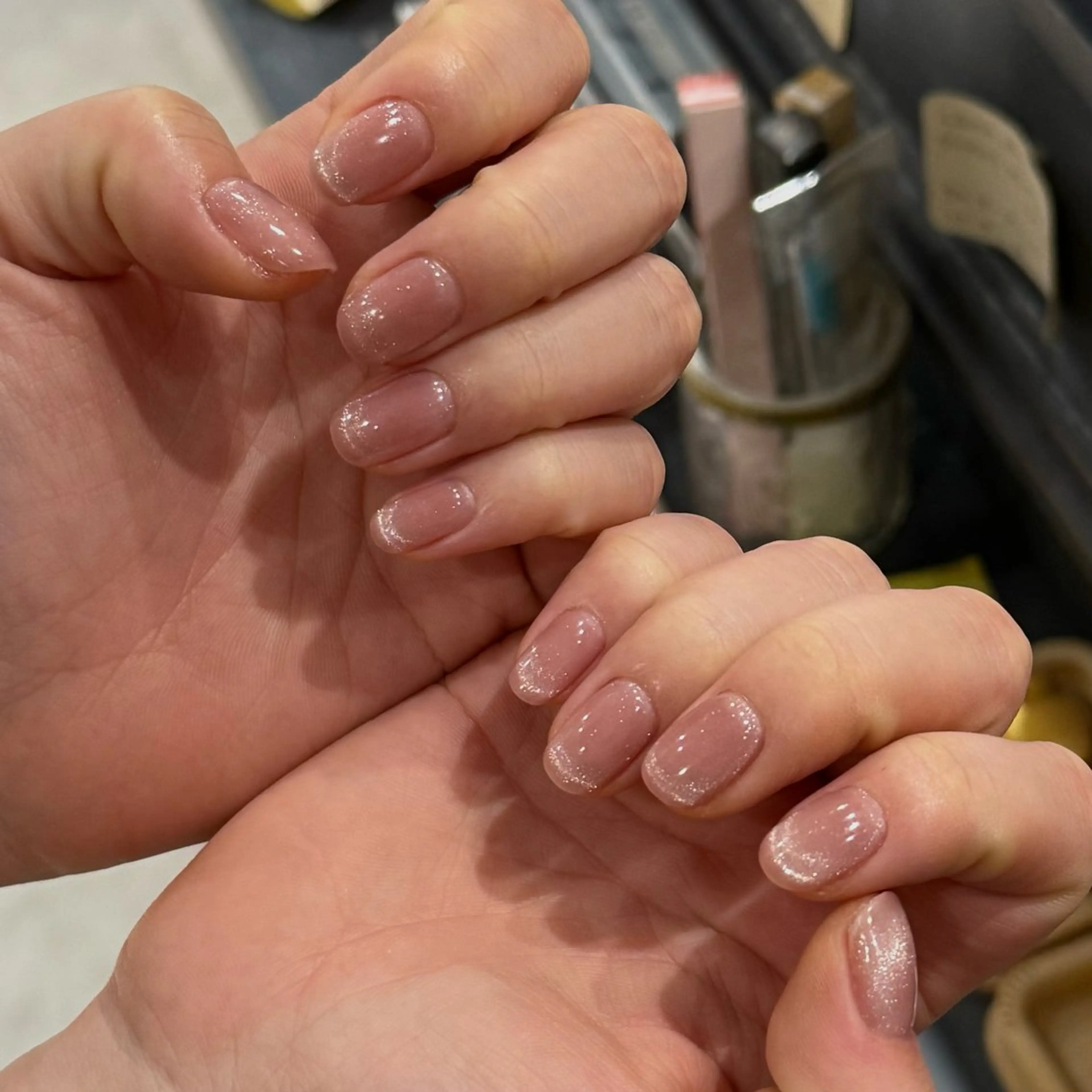 ネイル フレンチネイル マグネットネイル マグネットフレンチ ハンドネイル キャッツアイ東京 武島のネイルデザイン