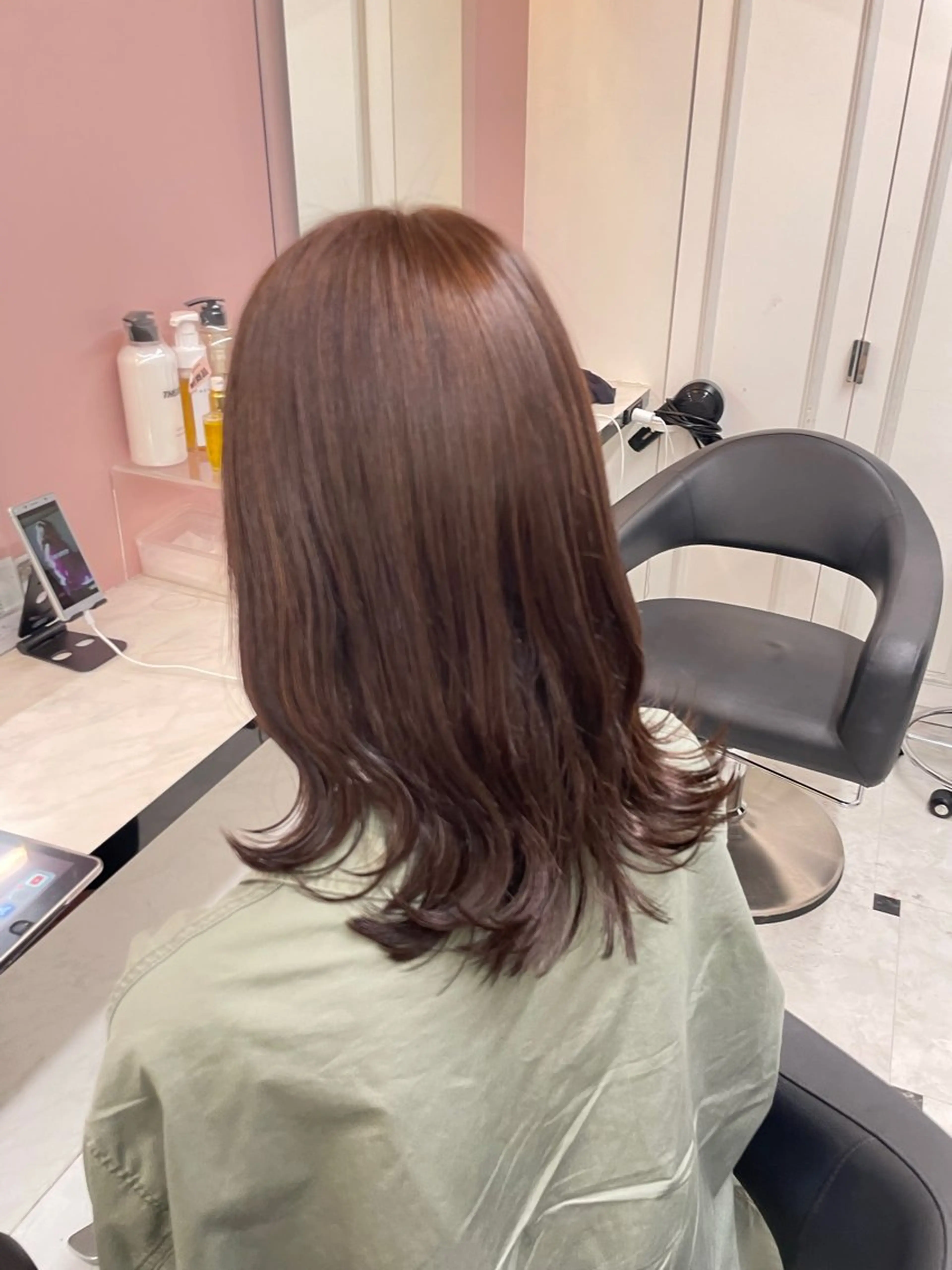 ミディアム 韓国風ヘア 💖艶と似合わせ💖 カラーカット💖のヘアスタイル