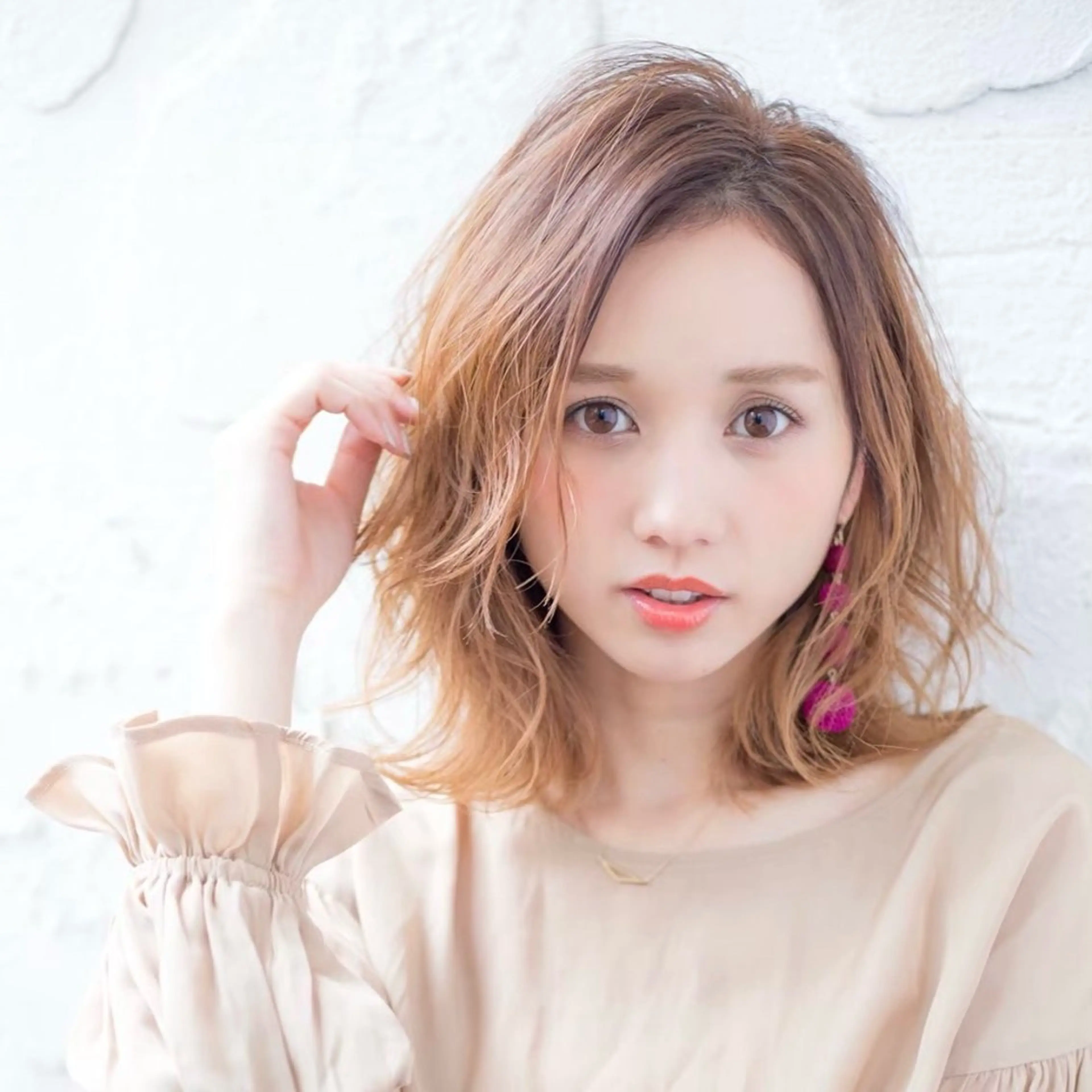 ミディアム パーマ 縮毛矯正/ストンボブ Wカラー💎ヒデジのヘアスタイル