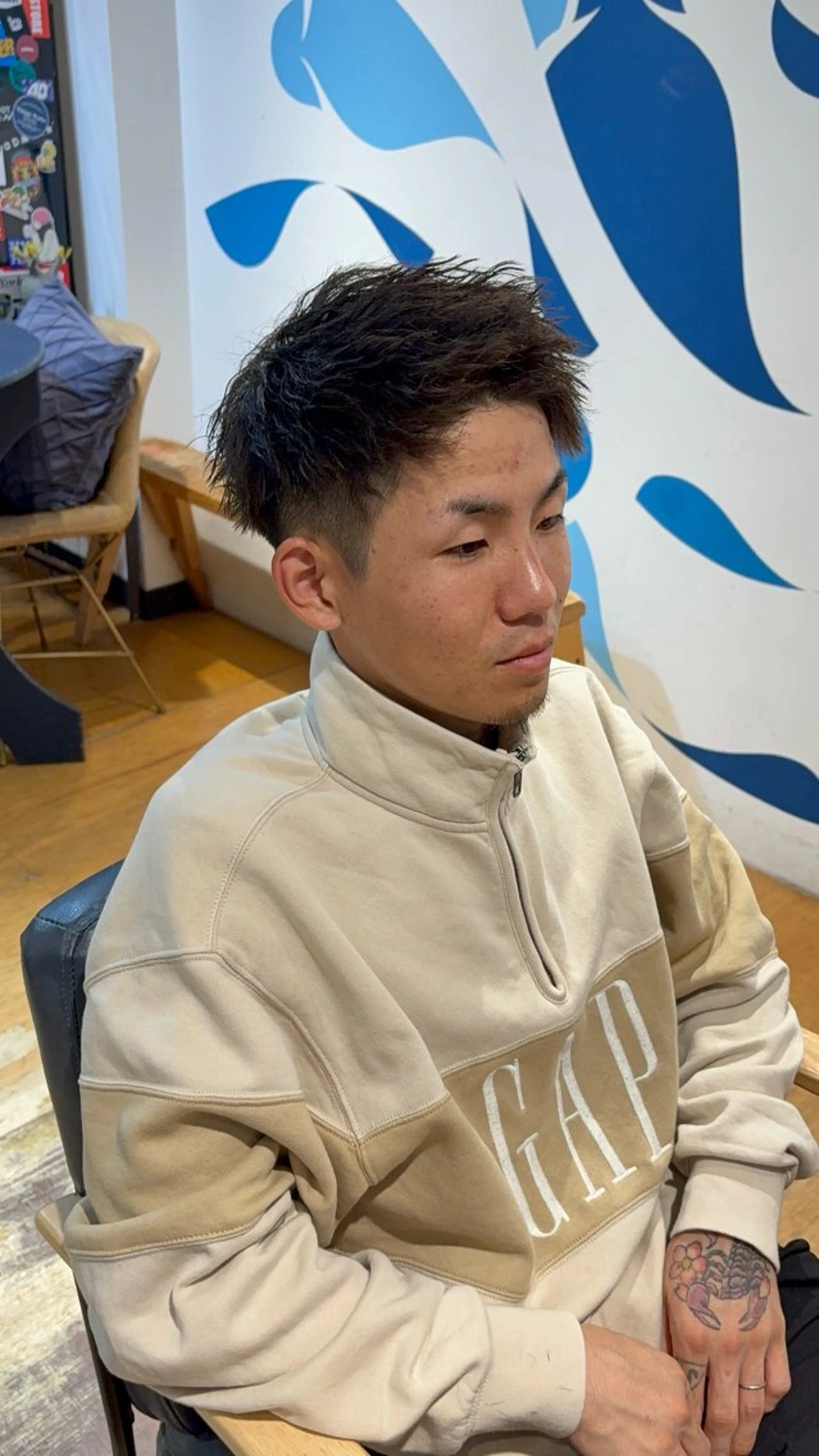 メンズ カット パーマ aDALil川越 😎AZUSAのヘアスタイル