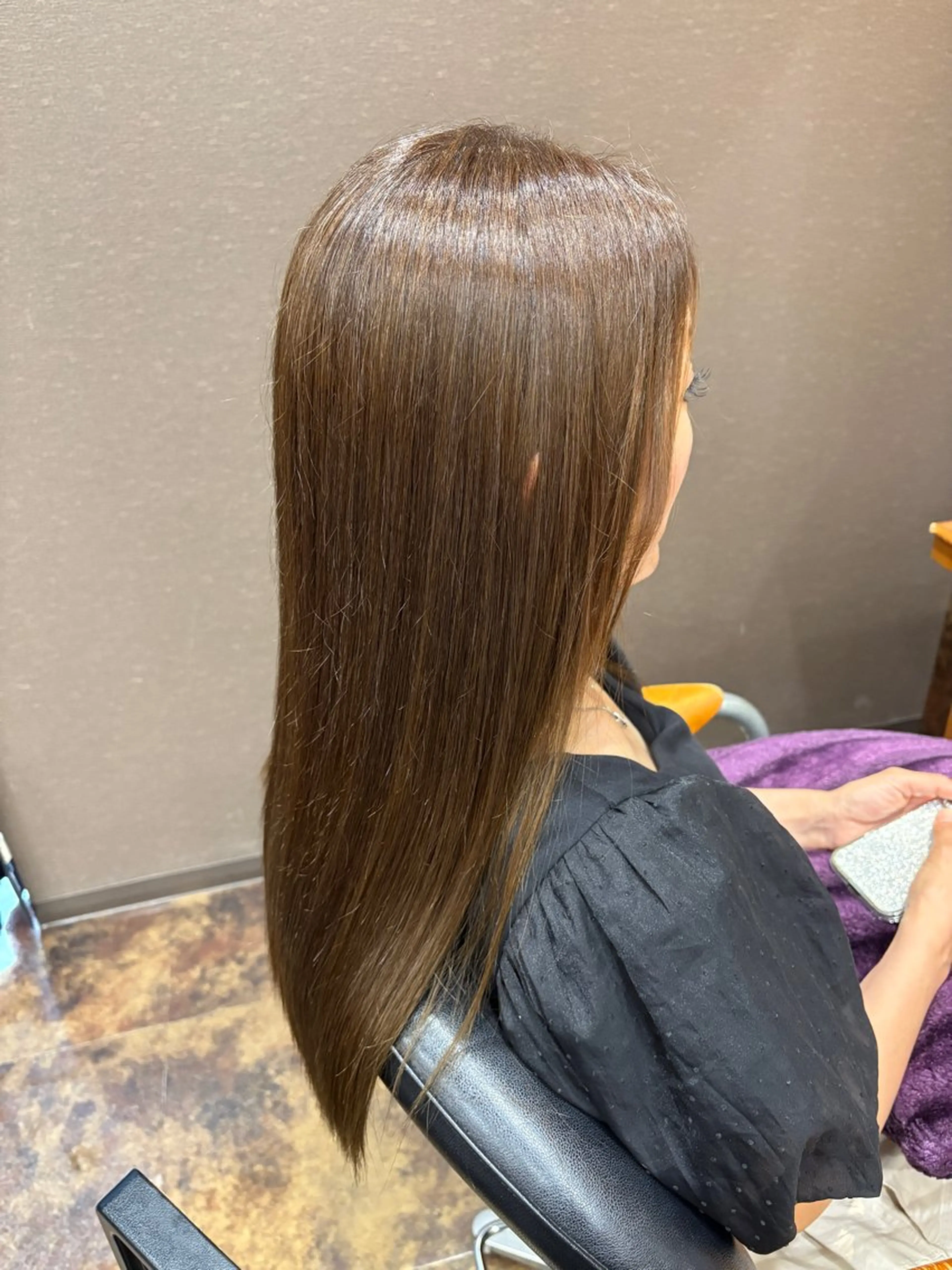 ロング カラー 落合 ちりのヘアスタイル