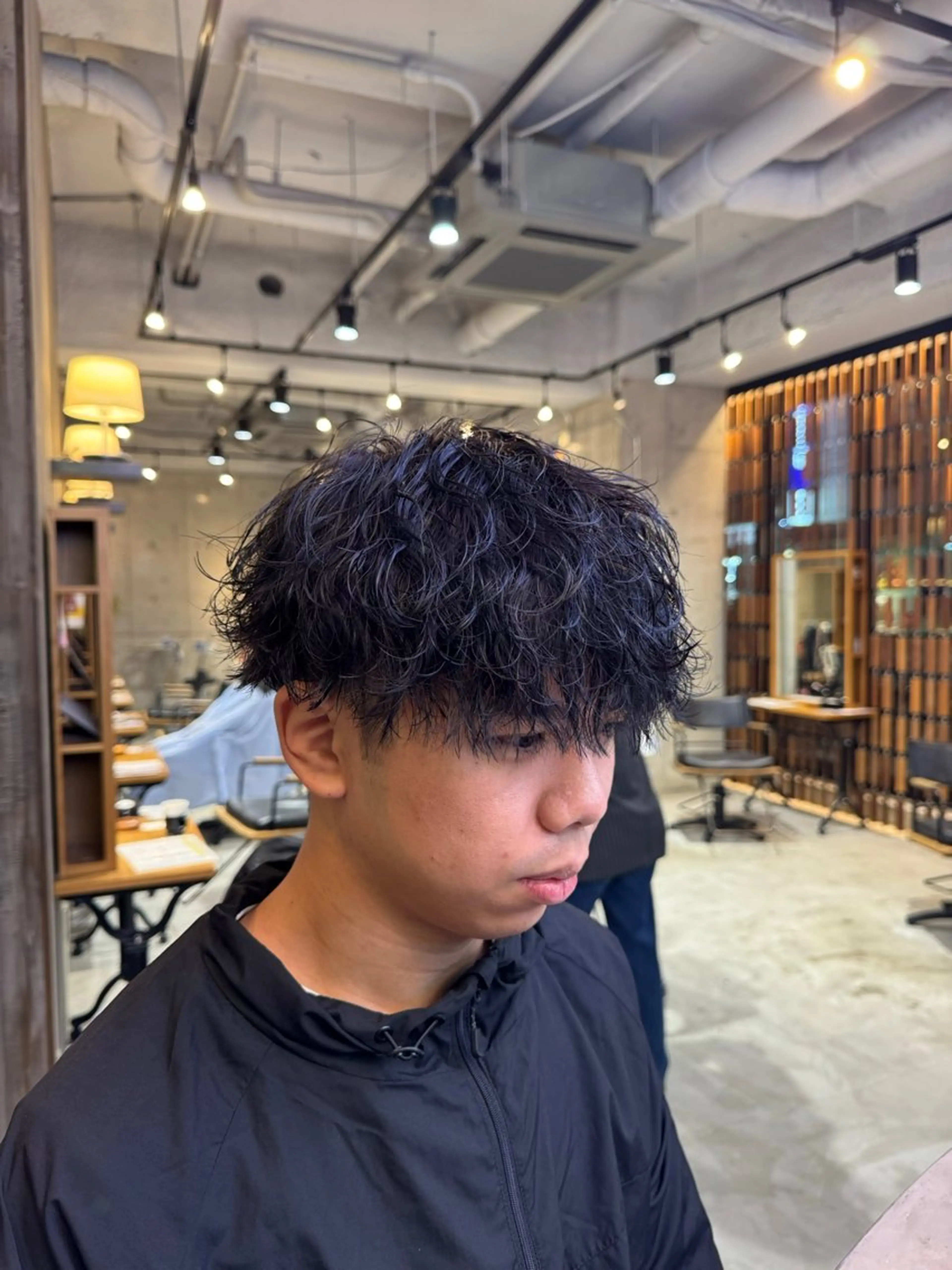 メンズ 波巻きパーマ カット パーマ 透明感カラー/ 艶カラー/将生のヘアスタイル