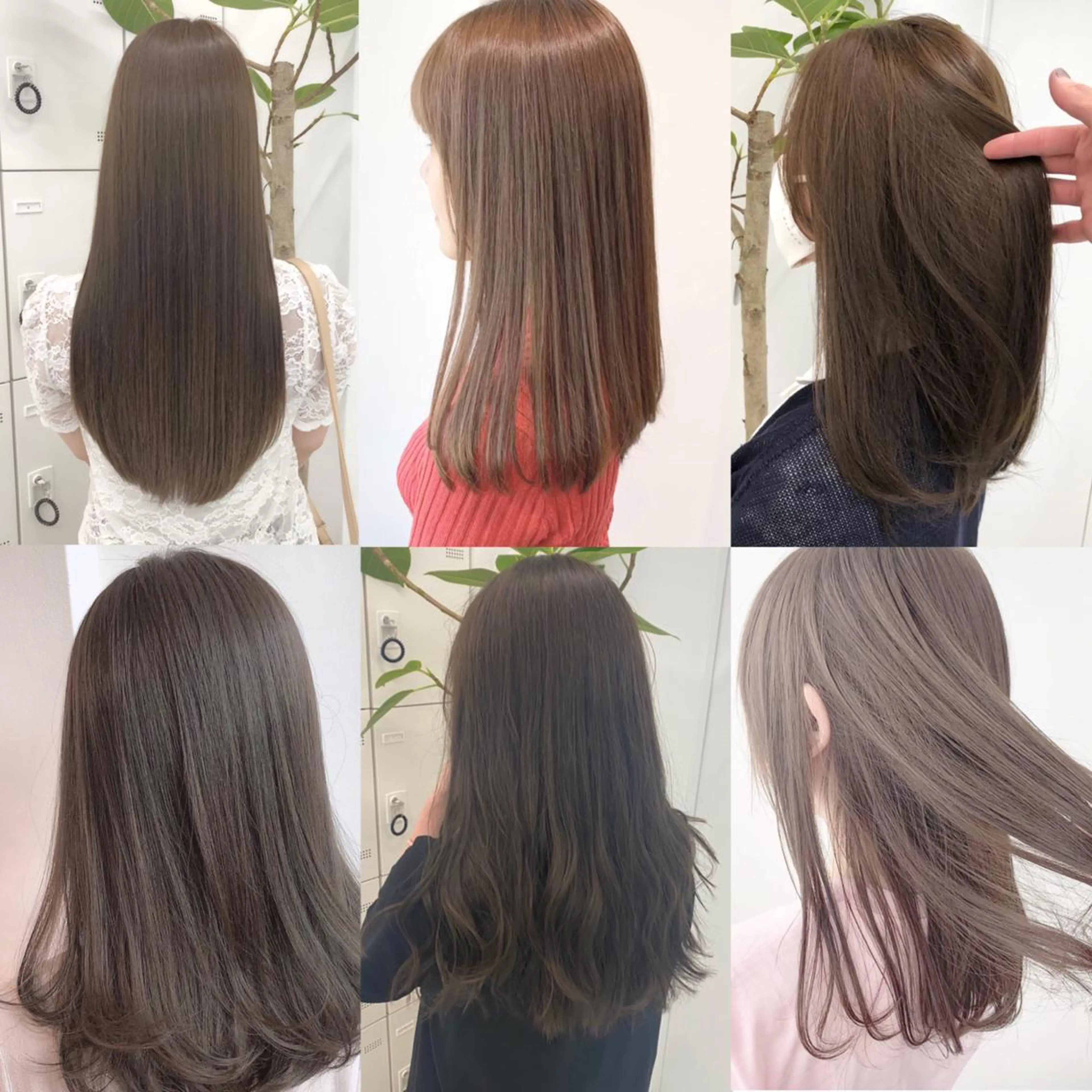 ミディアム カラー レイヤーカット 透明感カラーのヘアスタイル