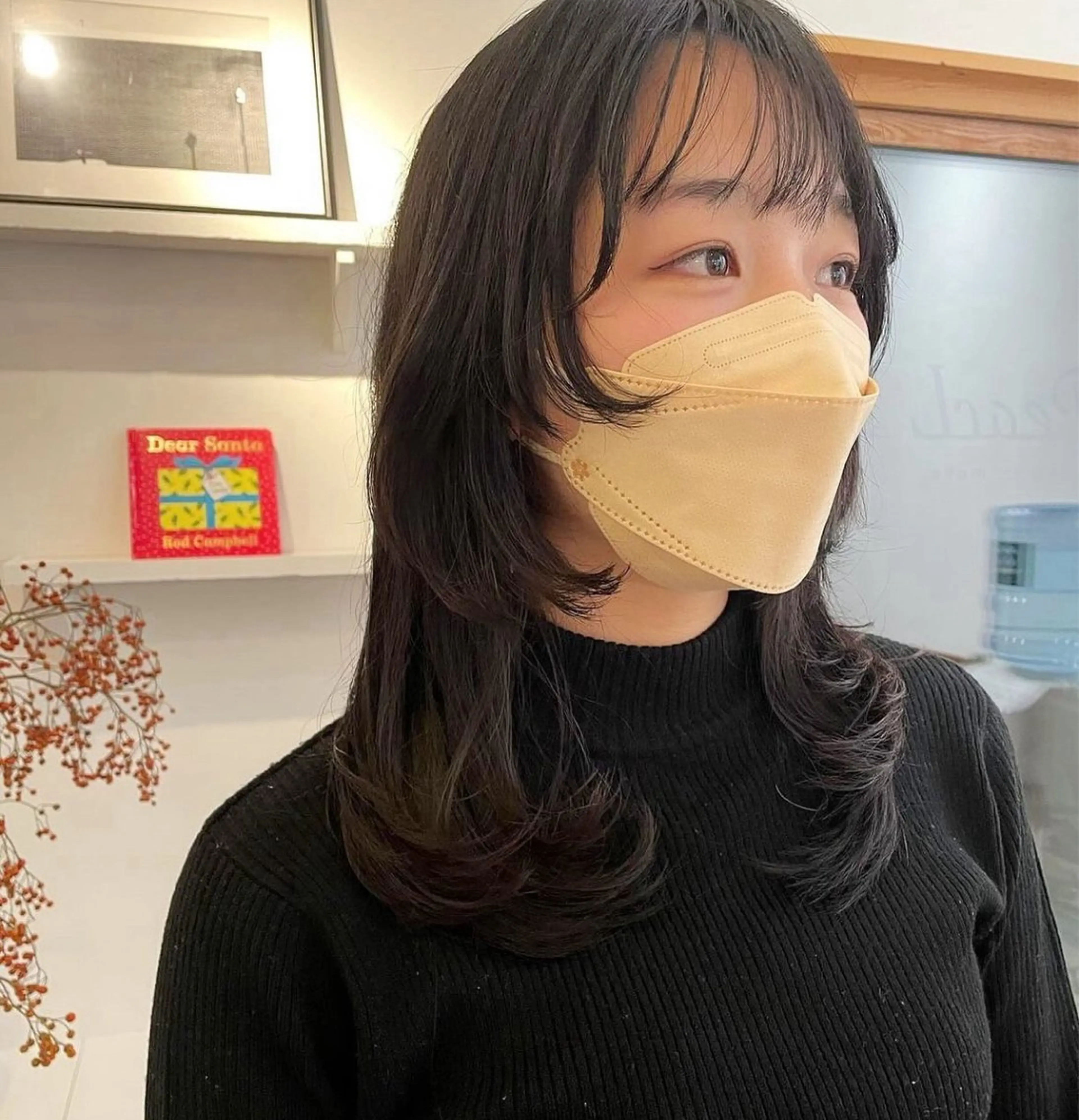 セミロング カラー パーマ 顔まわりレイヤー レイヤーカット 小顔カット カット 髪質改善ストレート✨ パーマヘア✨YUKIのヘアスタイル