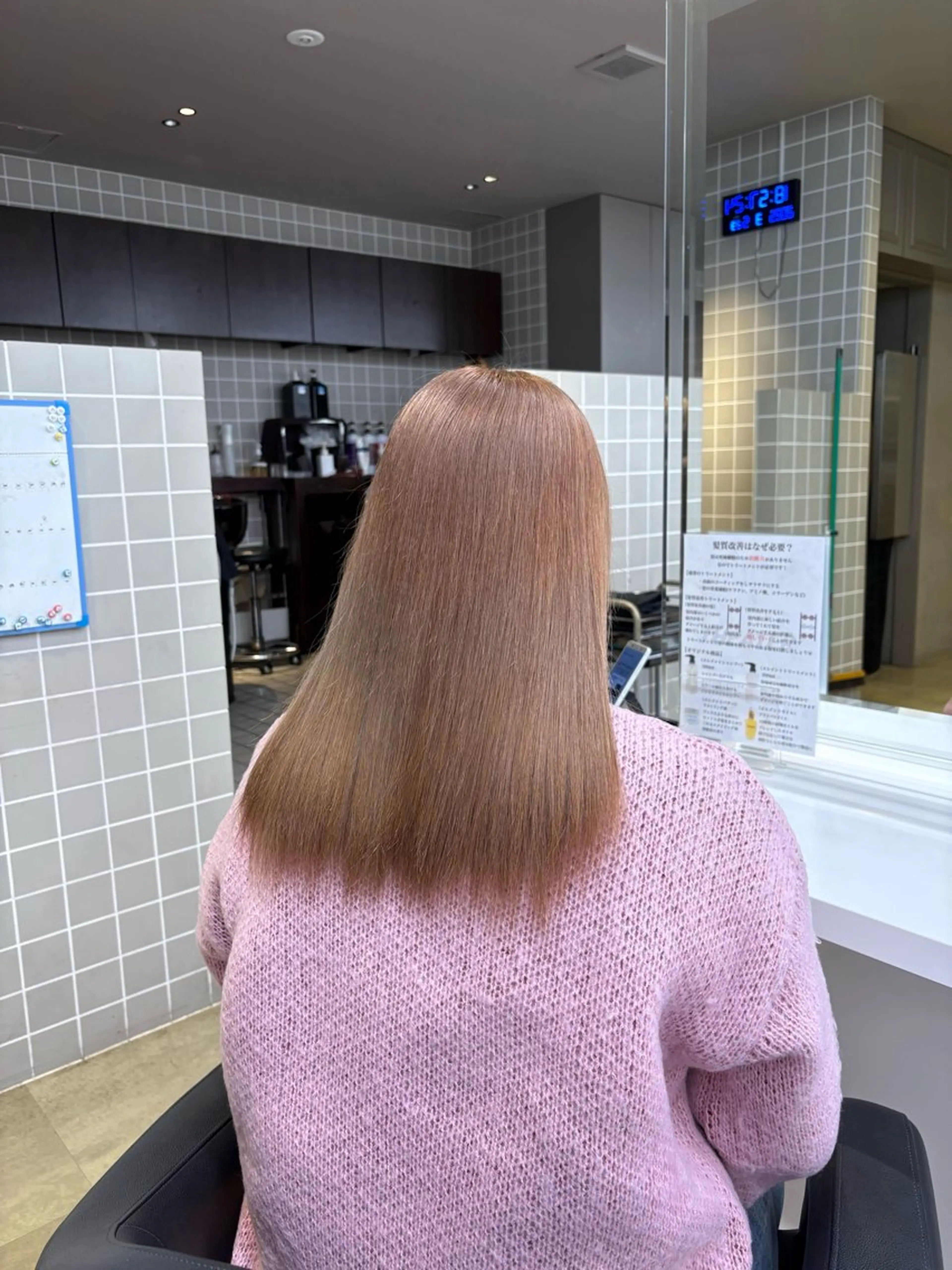 カラー ヘアカラー トリートメント 透明感ベージュ🤎 ナチュラルレイヤーのヘアスタイル