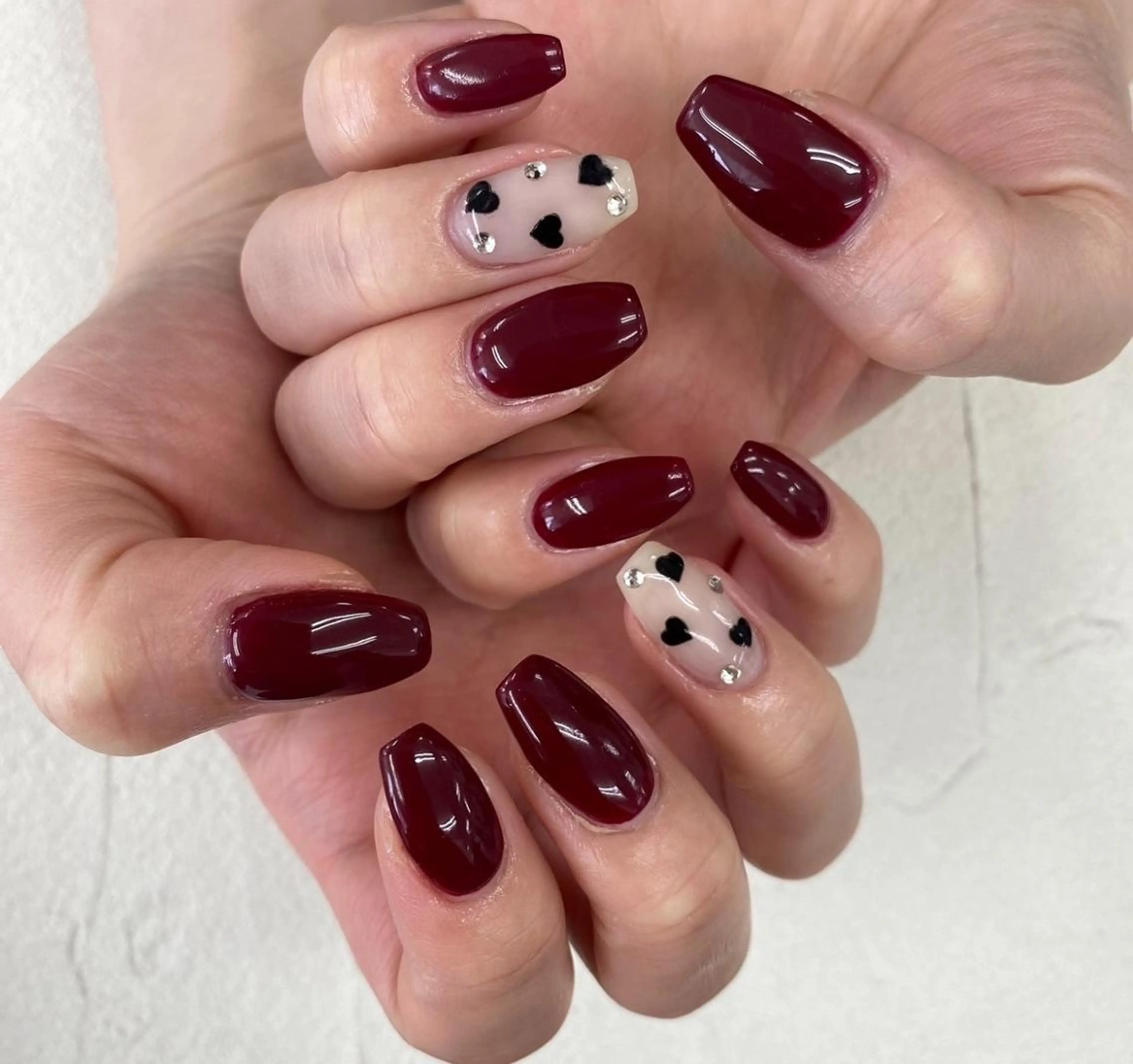 ネイル ボルドー SUN 小野田のマツエク・マツパデザイン
