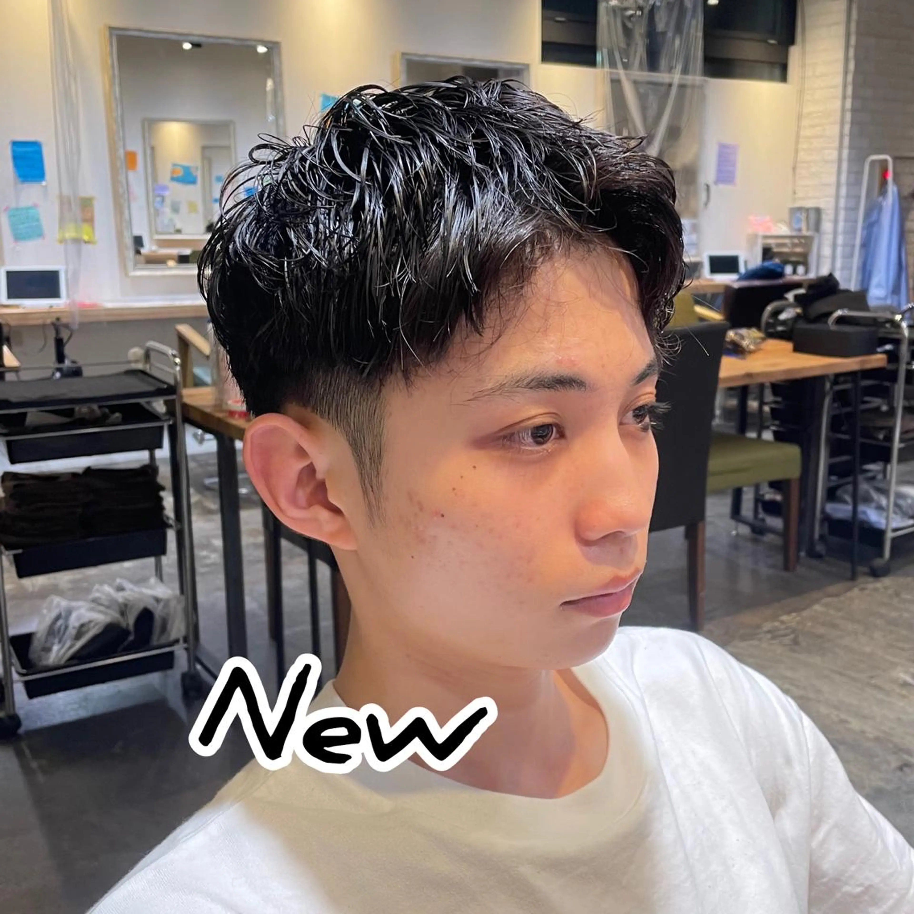 ショート パーマ メンズ 大人ショート🥂みつ はし こうだい🦕のヘアスタイル