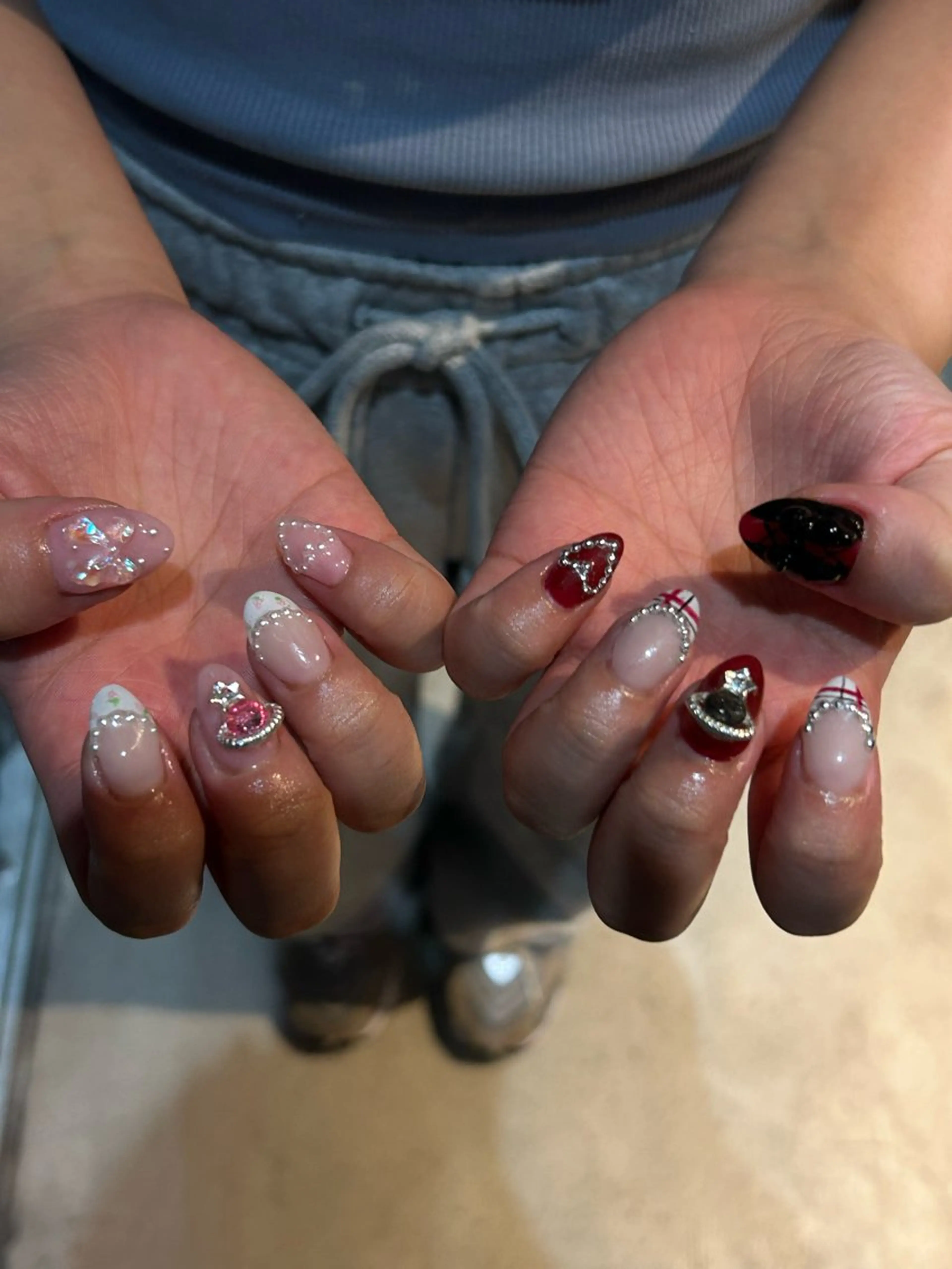 【オフなし】💜ジェルネイル120分やり放題💜韓国ネイル/ワンホンネイル/ガーリー/ゆめかわ/キラキラ/池袋/ピンクの写真