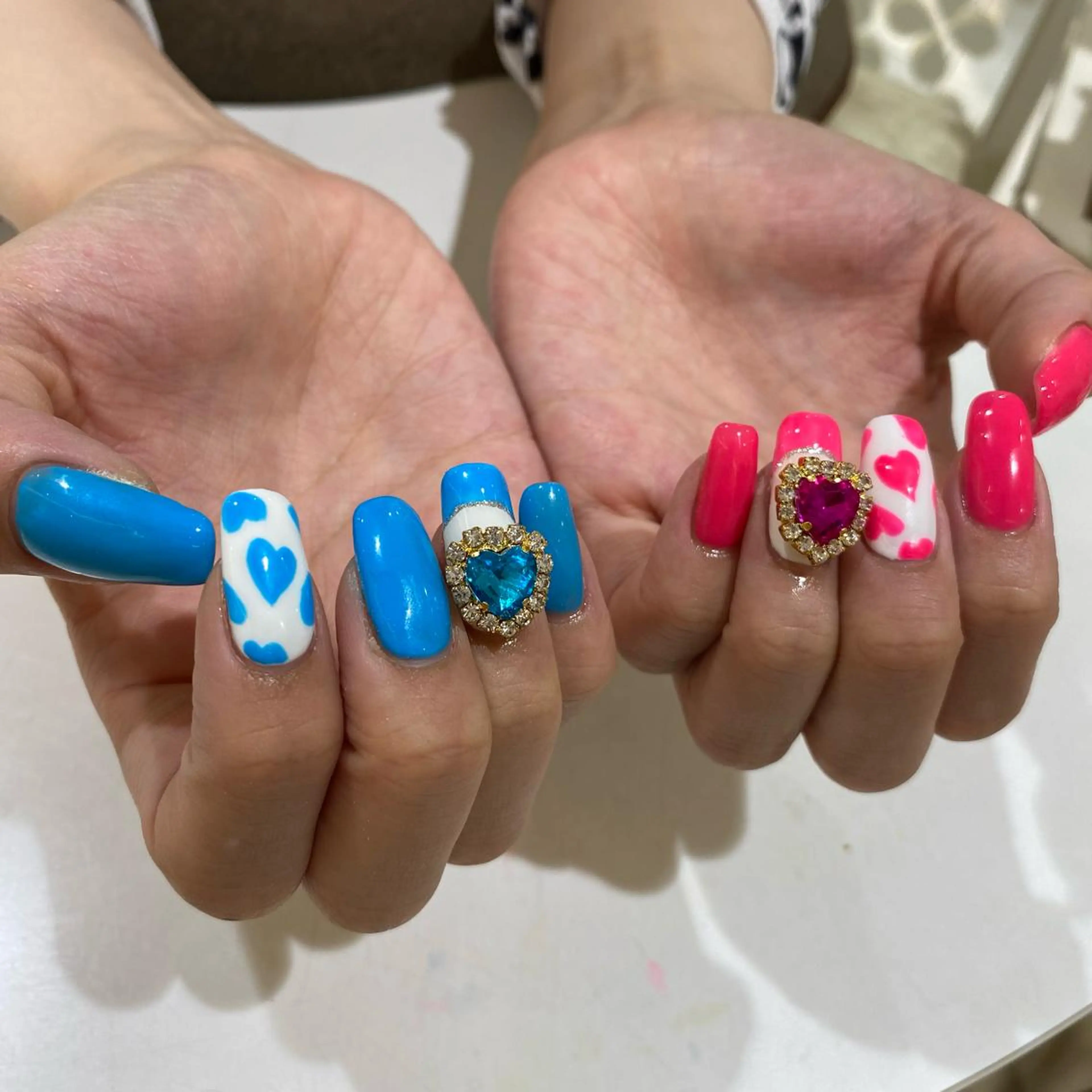 ネイル ハート 持ち込み ハンドネイル 🥀たなか れね🍋のマツエク・マツパデザイン