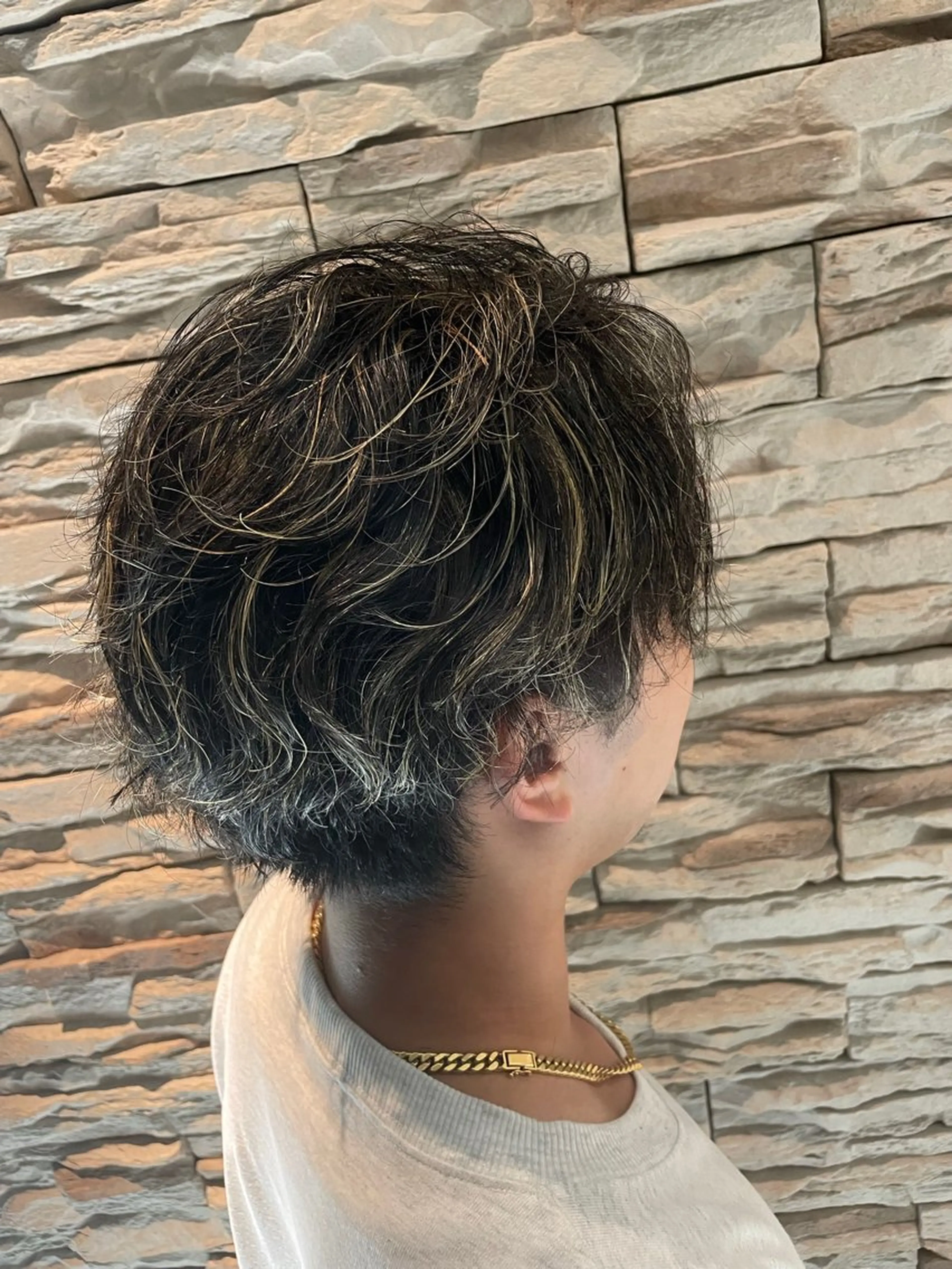 メンズ メンズハイライト レナークアリア 梅津美憂のヘアスタイル