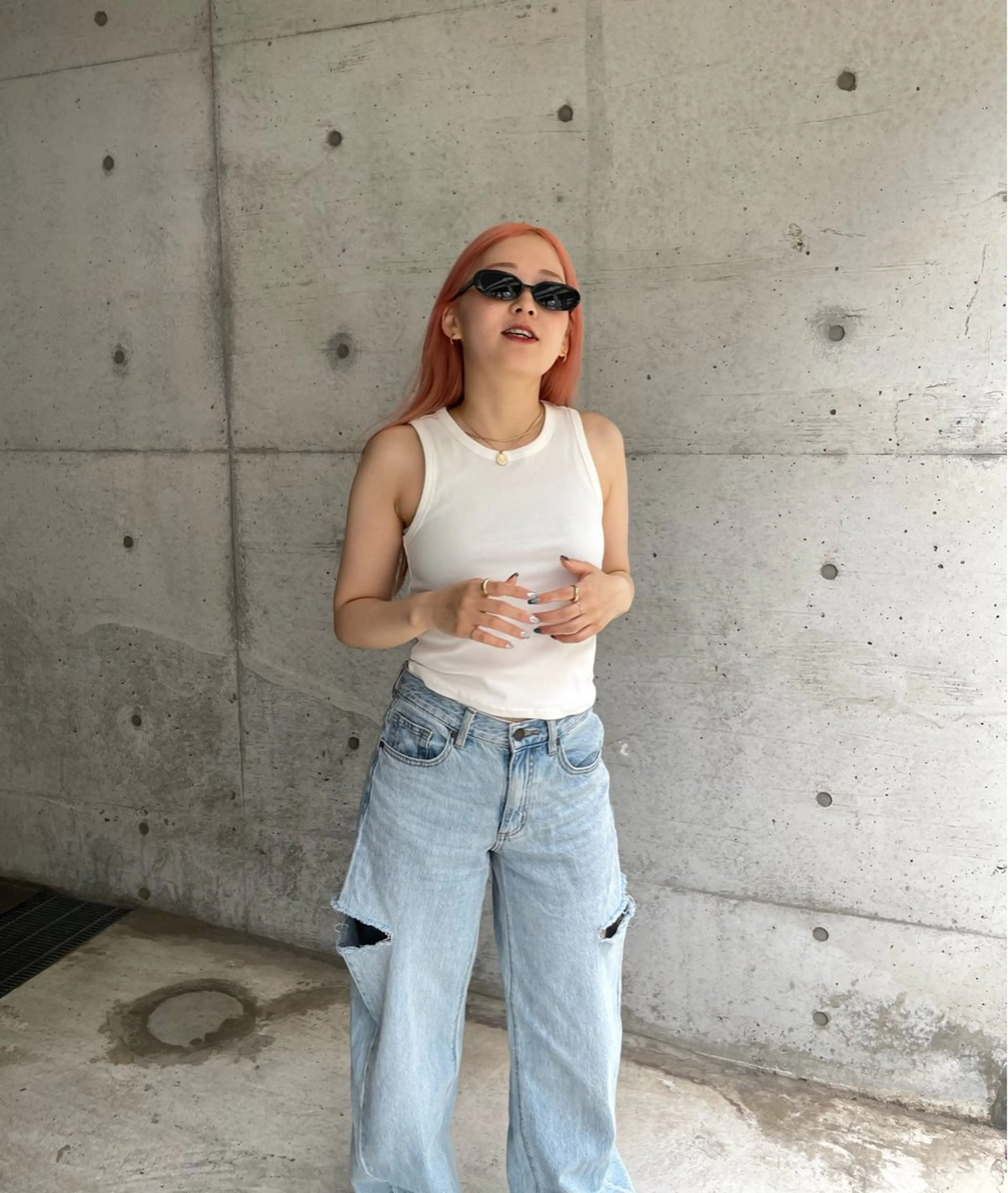 ミディアム カット ヘアカラー トリートメント 畑中康志 美髪矯正/ハイトーンのヘアスタイル