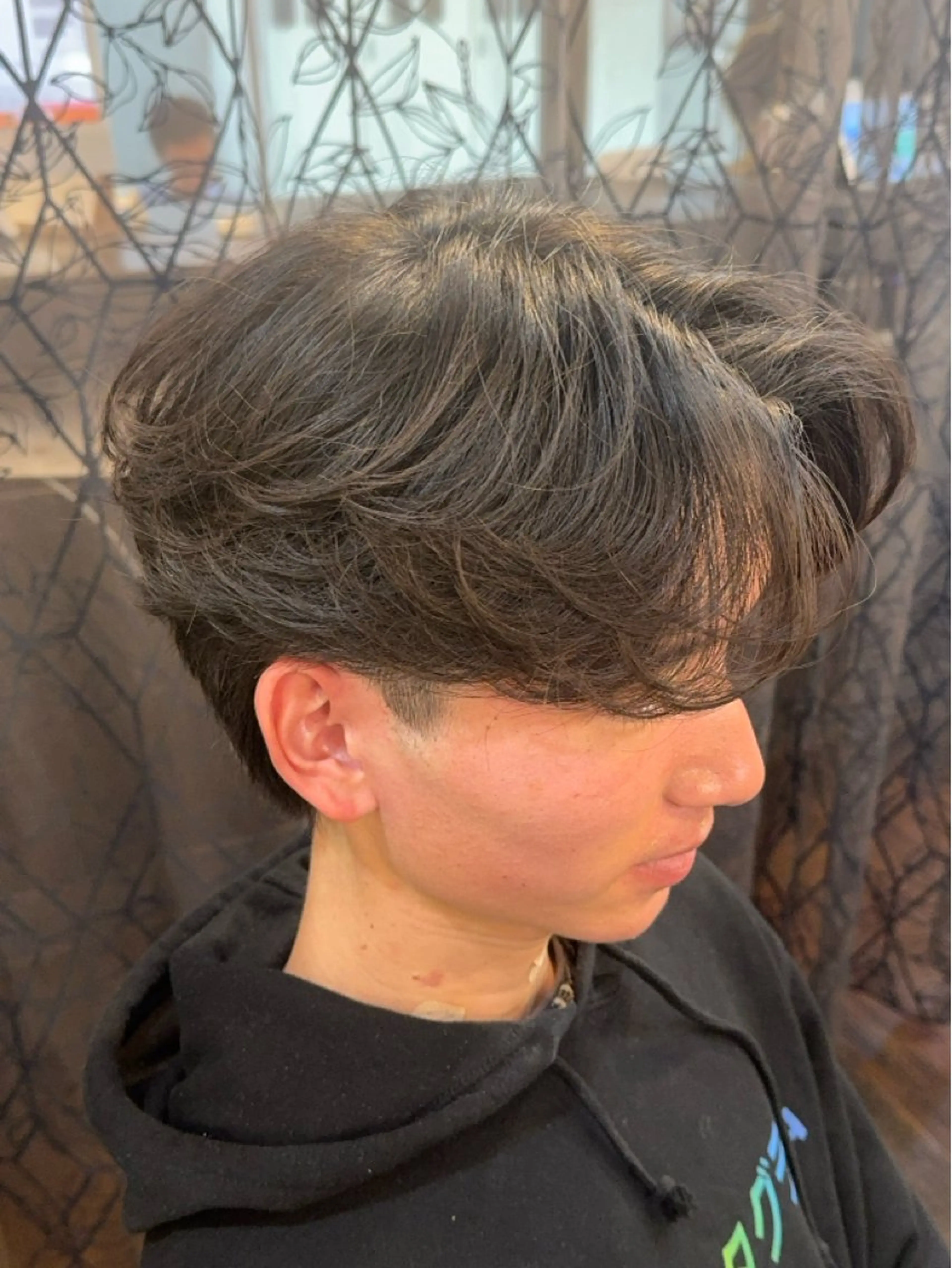 ミディアム メンズ カット 縮毛矯正 ヘッドスパ men'sモテ 髪🫧ｼｵﾝのヘアスタイル