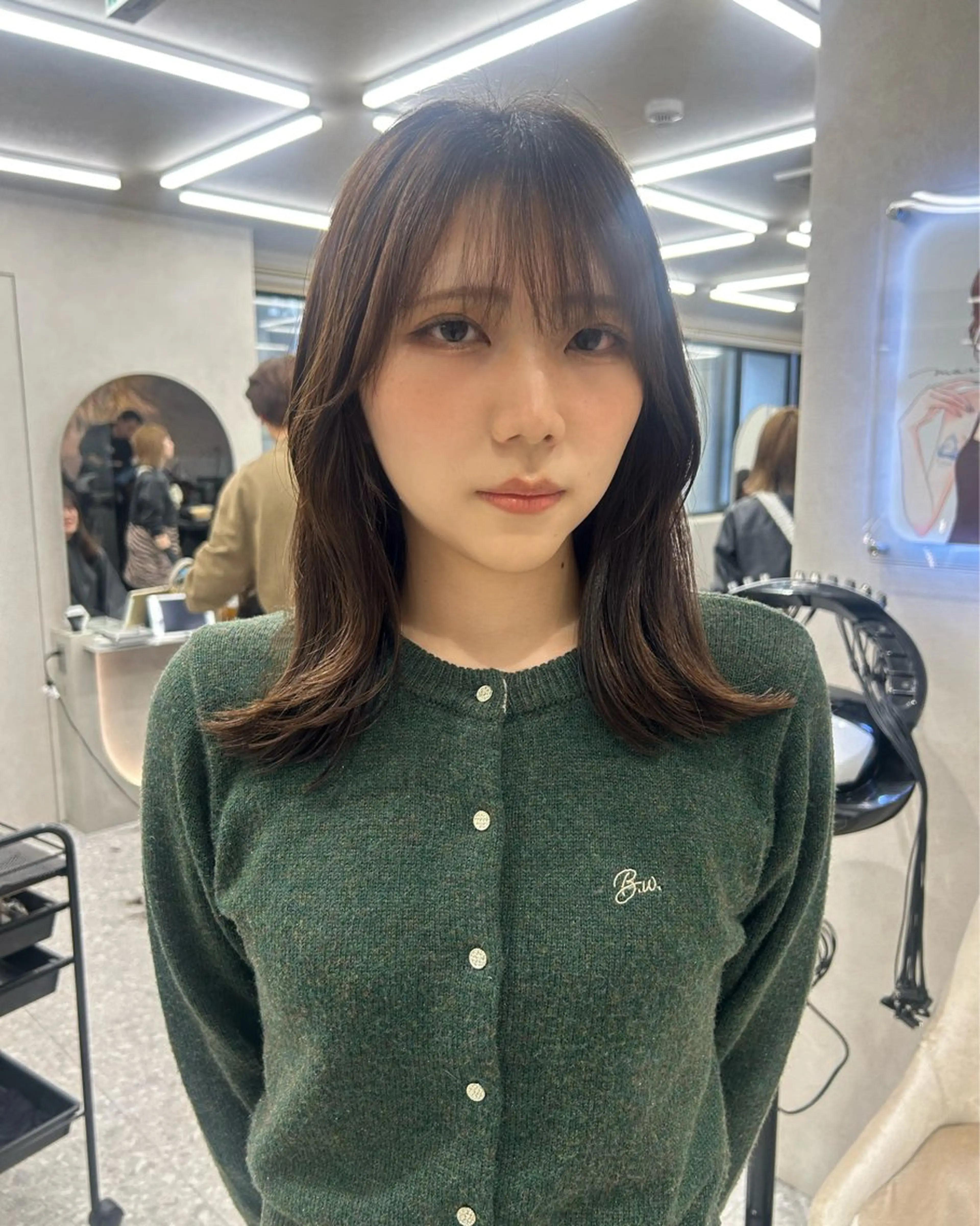 ミディアム カラー ヘアアレンジ fumika🎀 ベージュのヘアスタイル