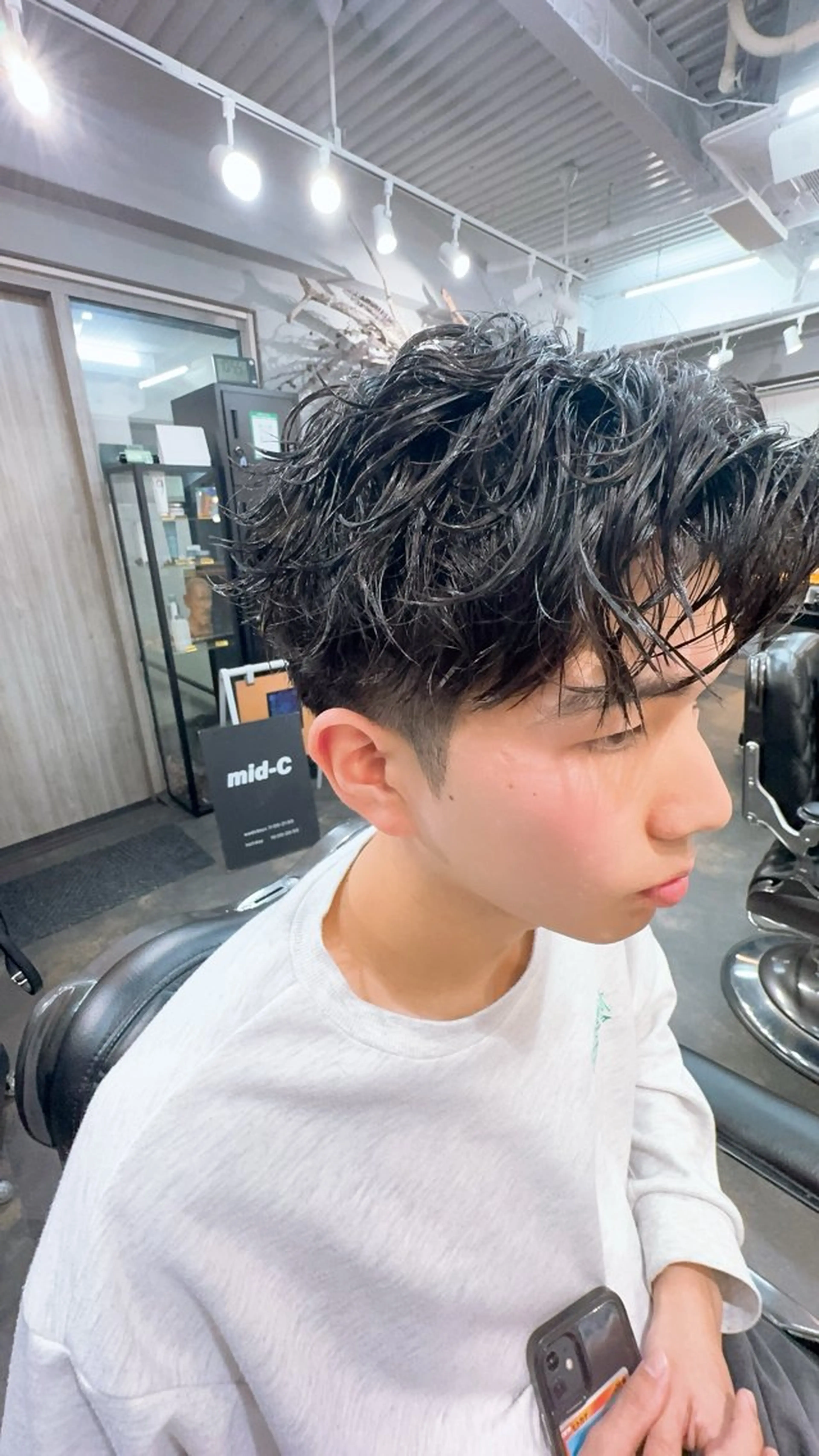 パーマ メンズ mid-c アシスタントひさとのヘアスタイル