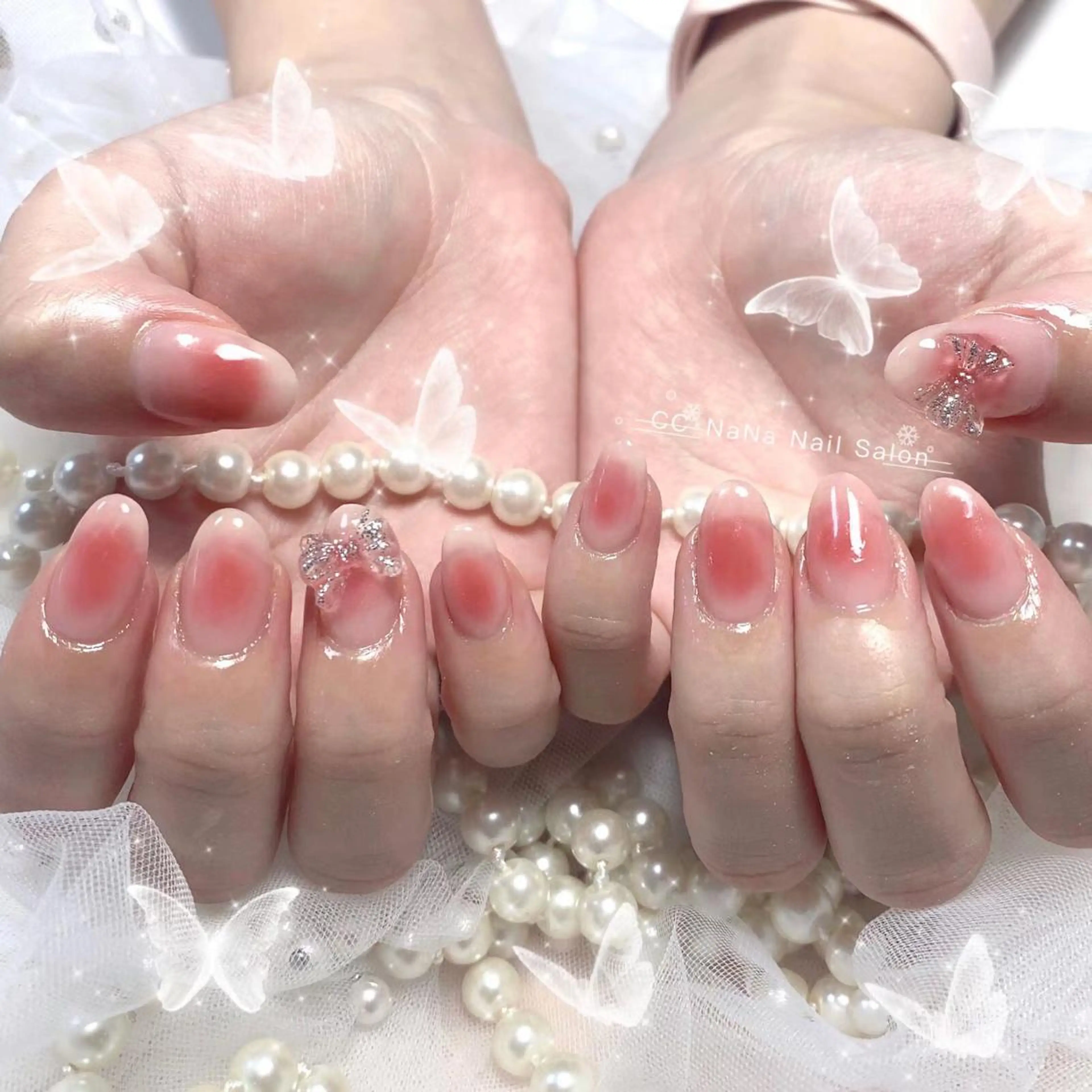 ネイル アートネイル チークネイル クリアネイル フラッシュネイル フレンチネイル 💎CC・NaNa 韓国風ネイル🌙Cのネイルデザイン