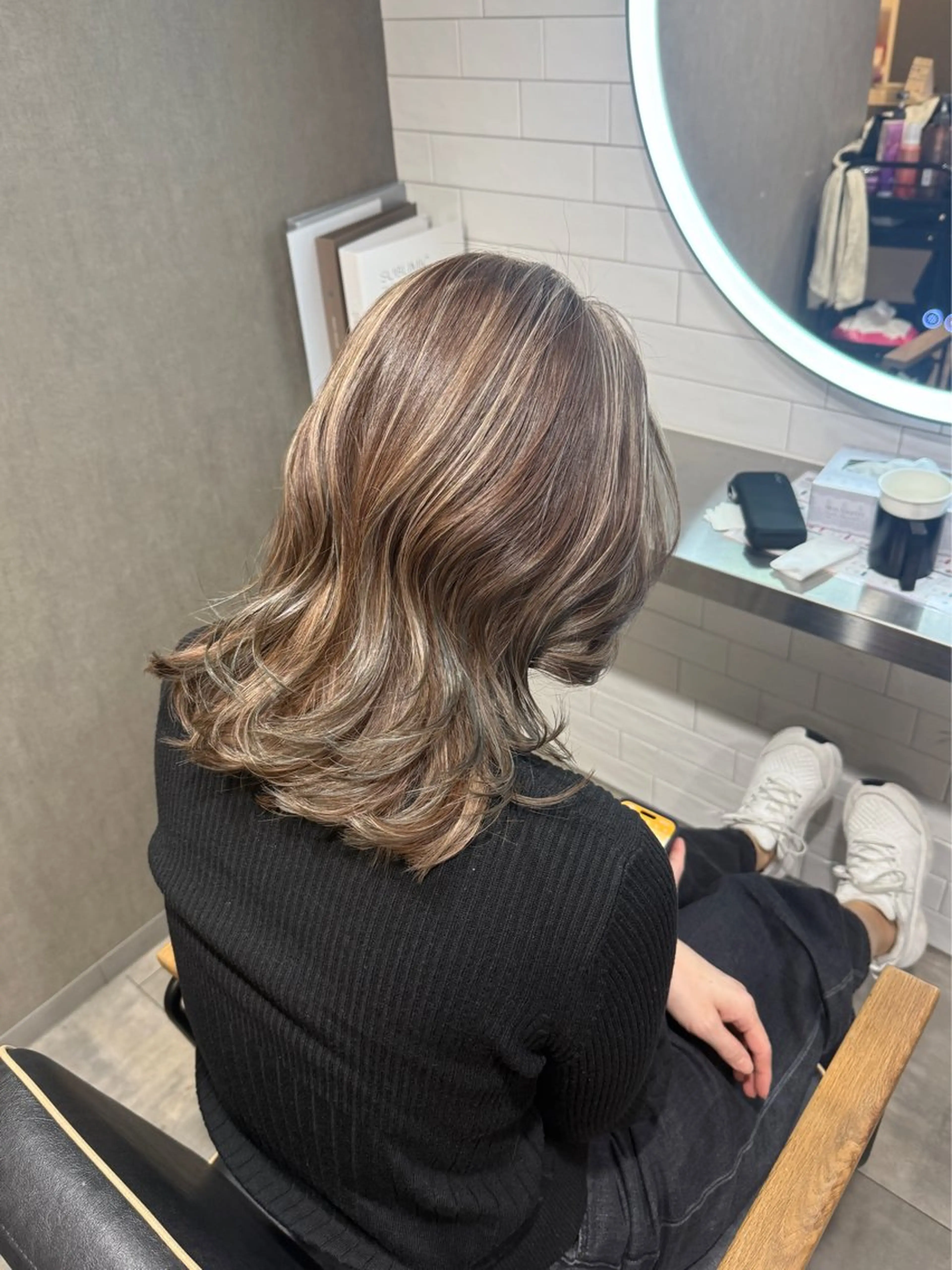 セミロング ヘアカラー ハイトーンカラー 縮毛矯正/ジャックのヘアスタイル