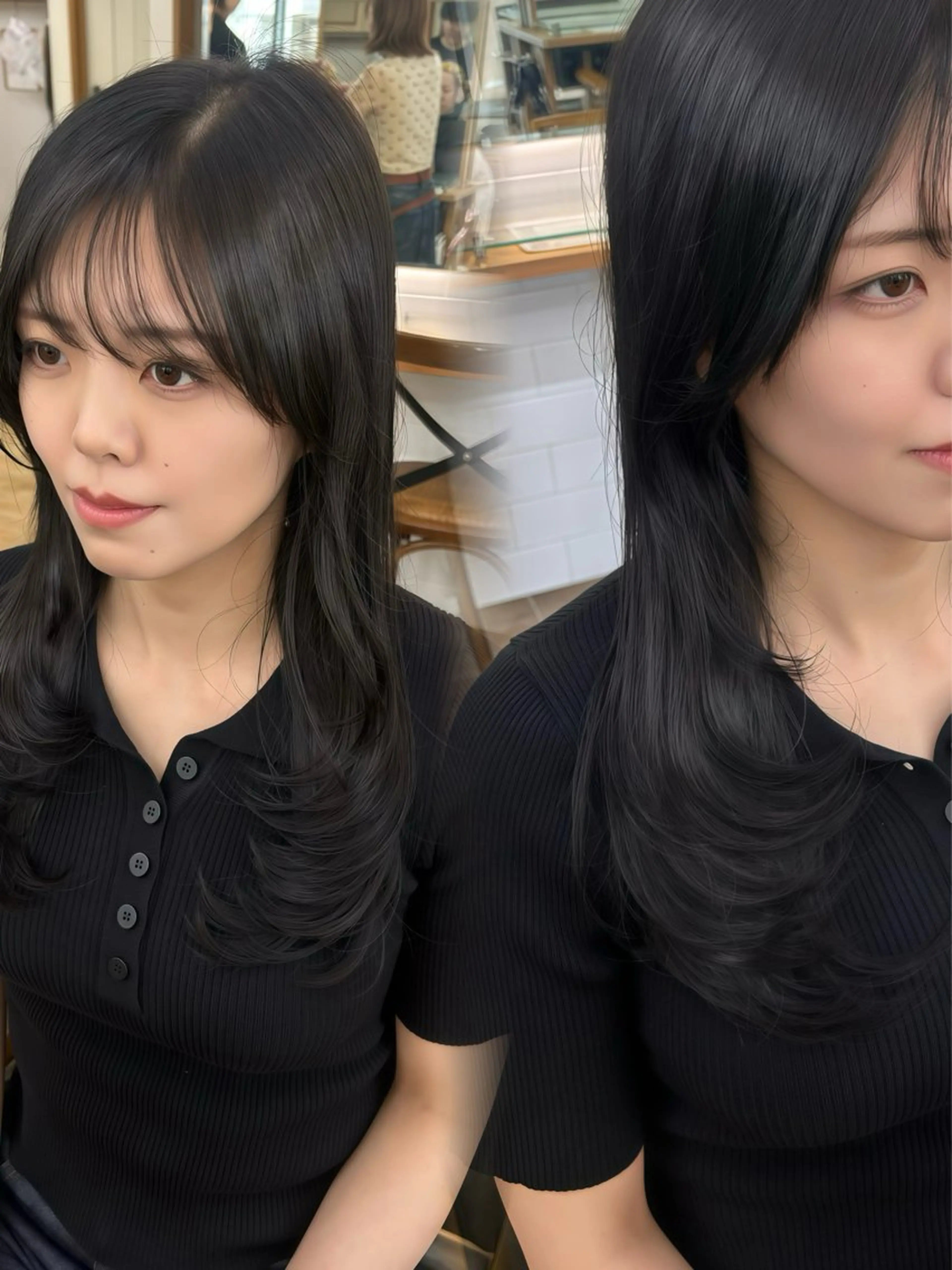 ロング カット ブリーチなしWカラー /レイヤー/セイナのヘアスタイル