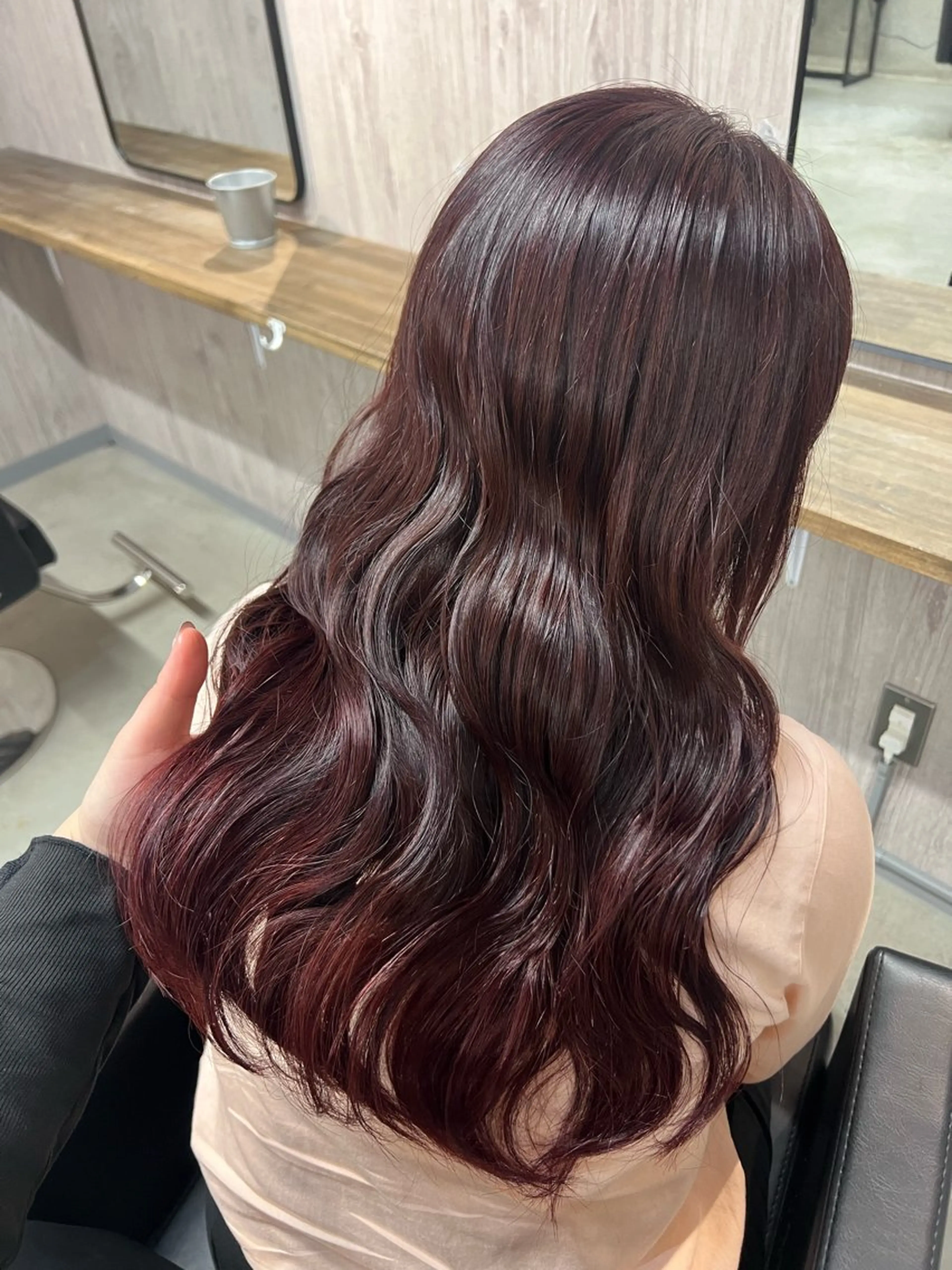 ロング ピンクラベンダー lafit kaede/韓国ヘアのヘアスタイル